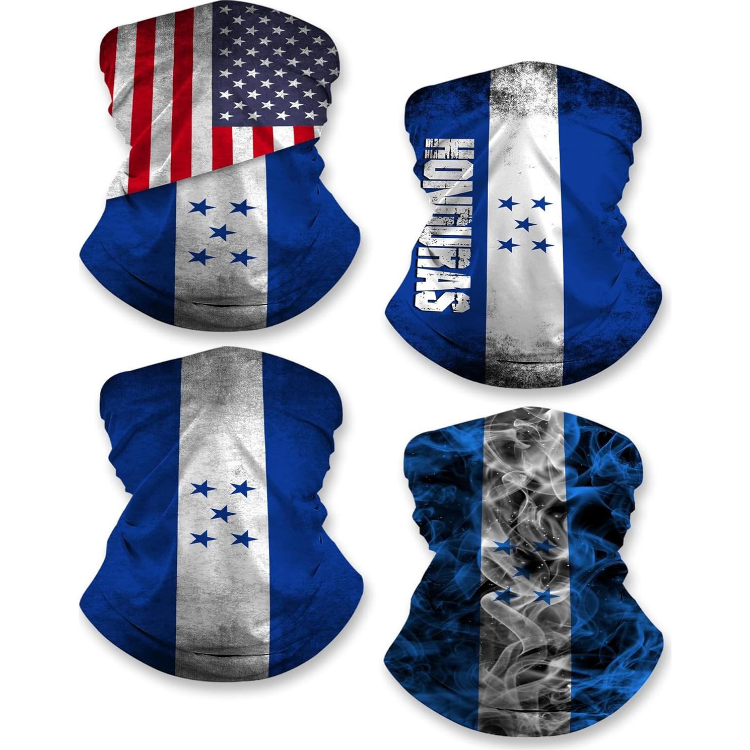 Set de 4 Diademas Multifuncionales Bandera de Honduras