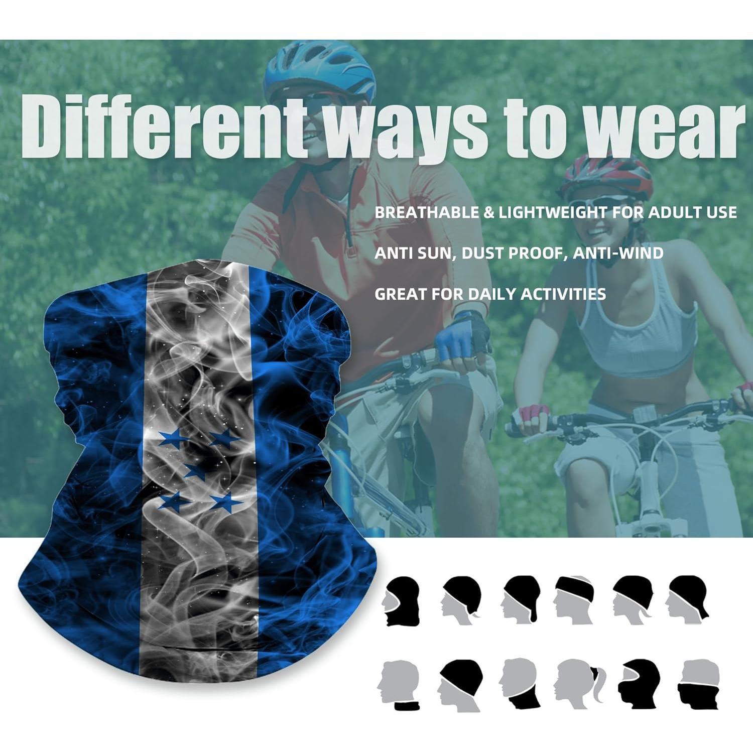 Set de 4 Diademas Multifuncionales Bandera de Honduras