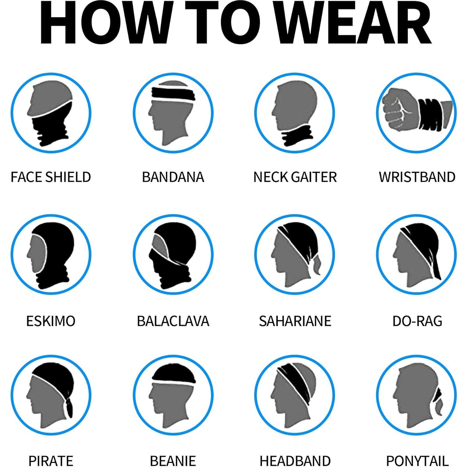 Set de 4 Diademas Multifuncionales Bandera de Honduras