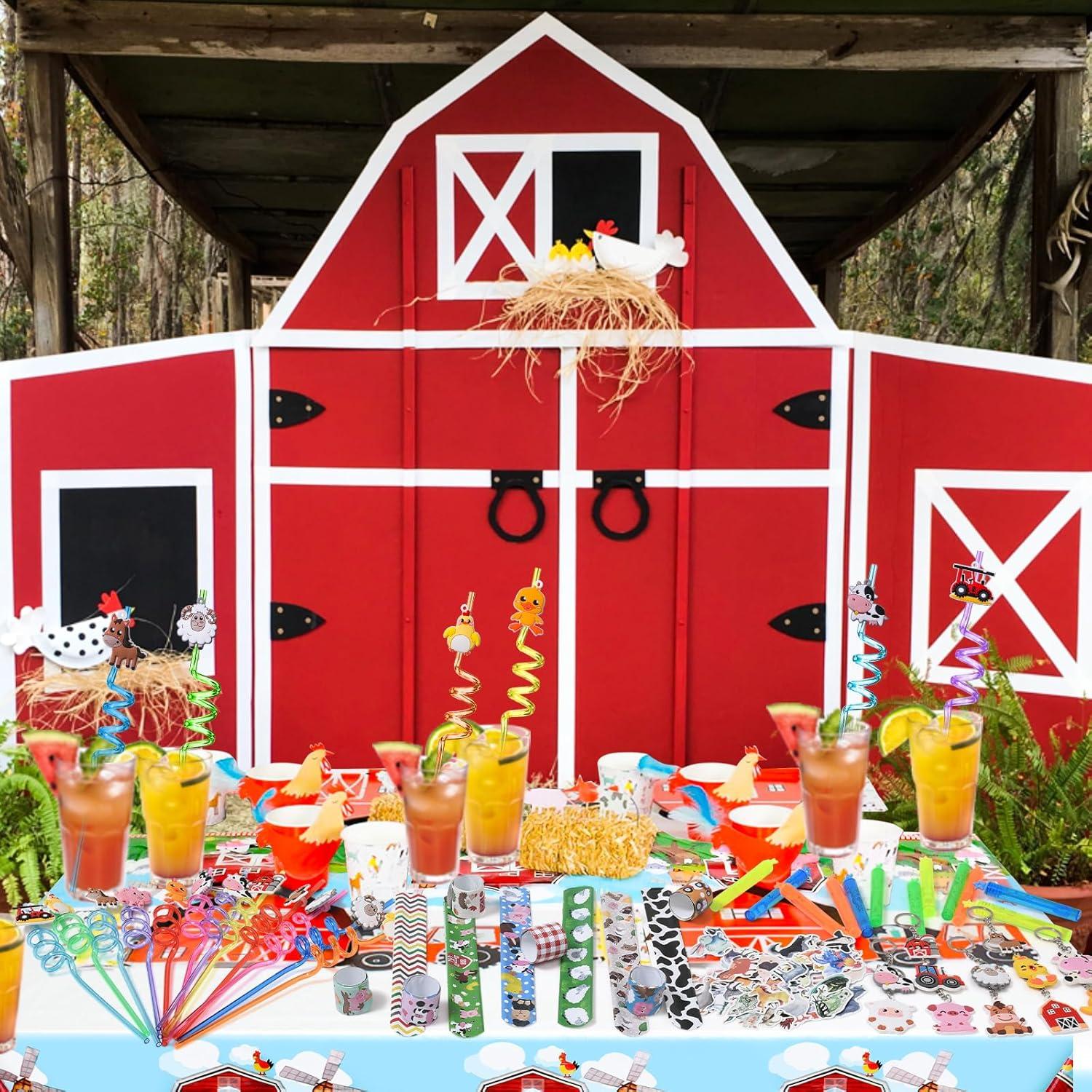 Suministros de Fiesta de Granja Winrayk 98 Piezas para Niños