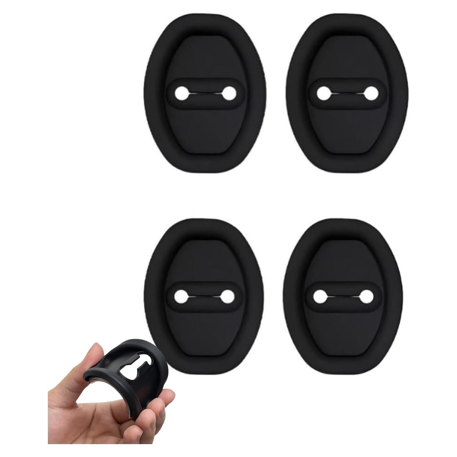 Cubierta de Pestillo de Puerta de Coche Joyeloo Silicona Negra