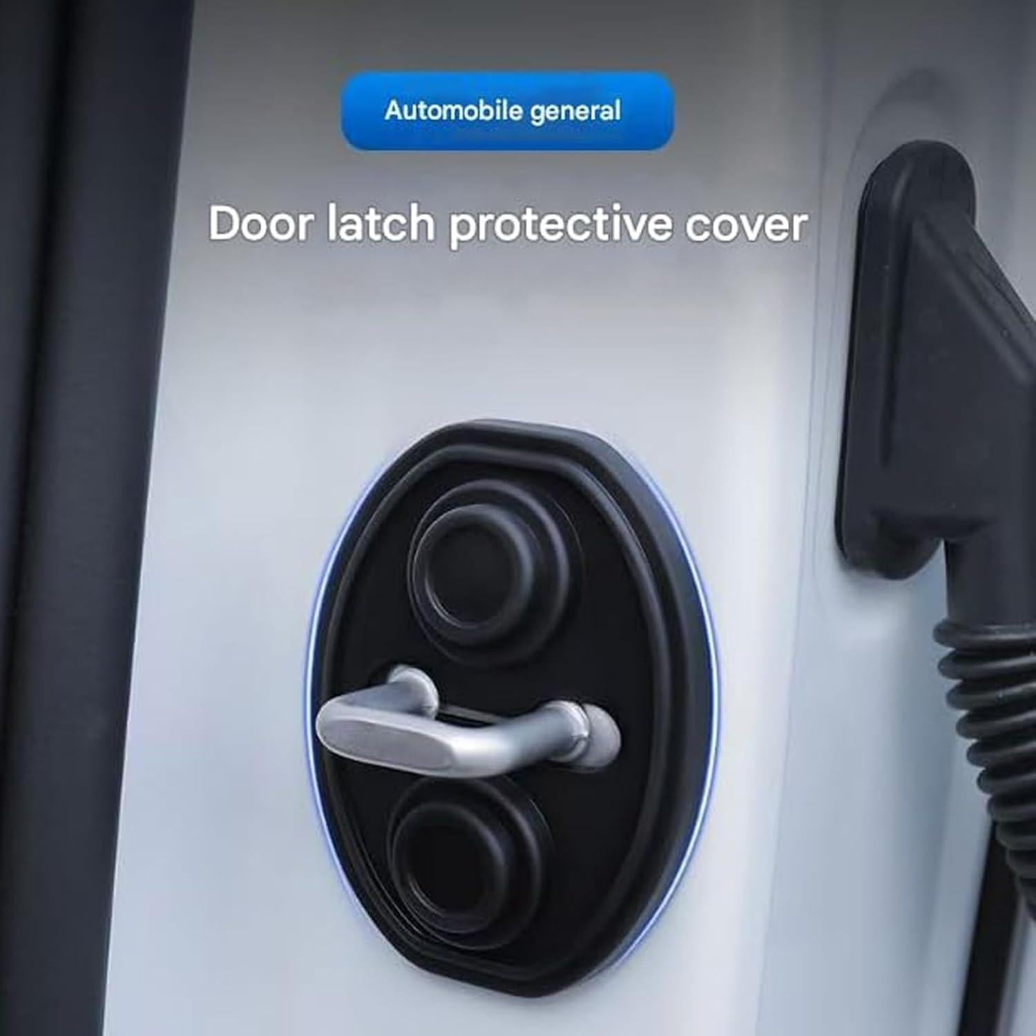 Cubierta de Pestillo de Puerta de Coche Joyeloo Silicona Negra