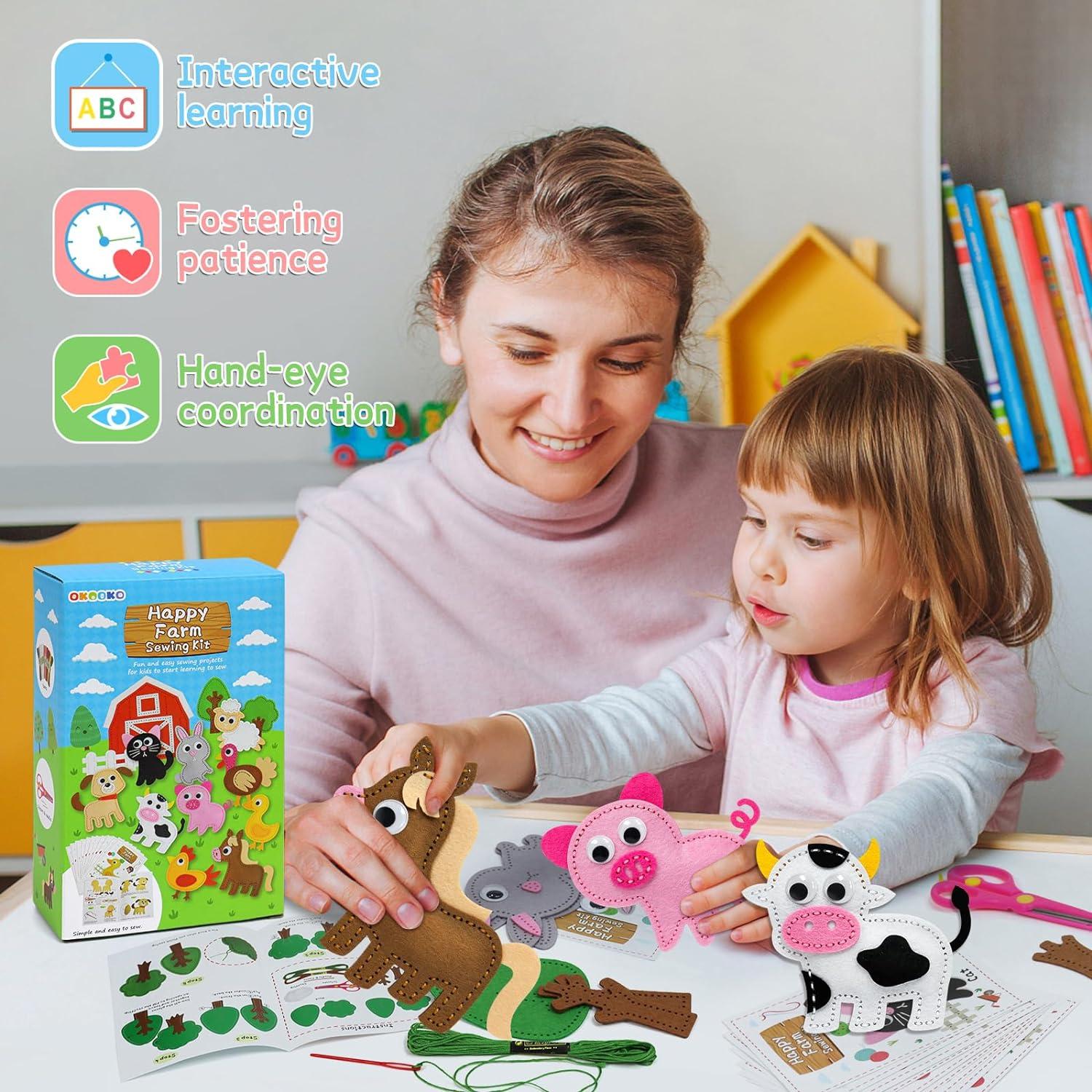 Kit de Costura de Animales OKOOKO - Manualidades DIY para Niños