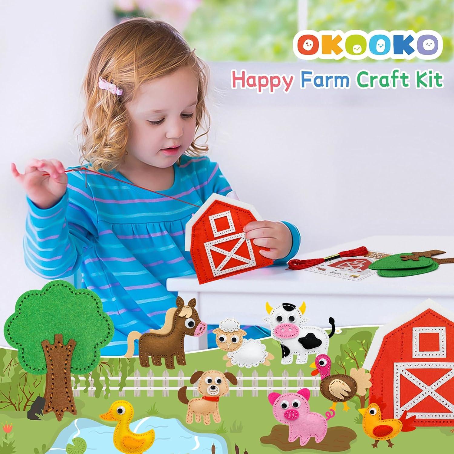 Kit de Costura de Animales OKOOKO - Manualidades DIY para Niños