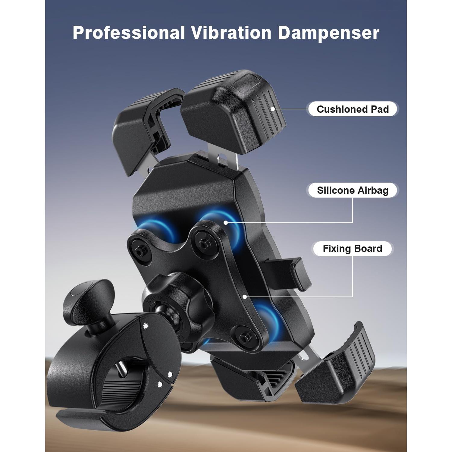 Soporte para Teléfono de Bicicleta Gmaii Antivibración 4-7"