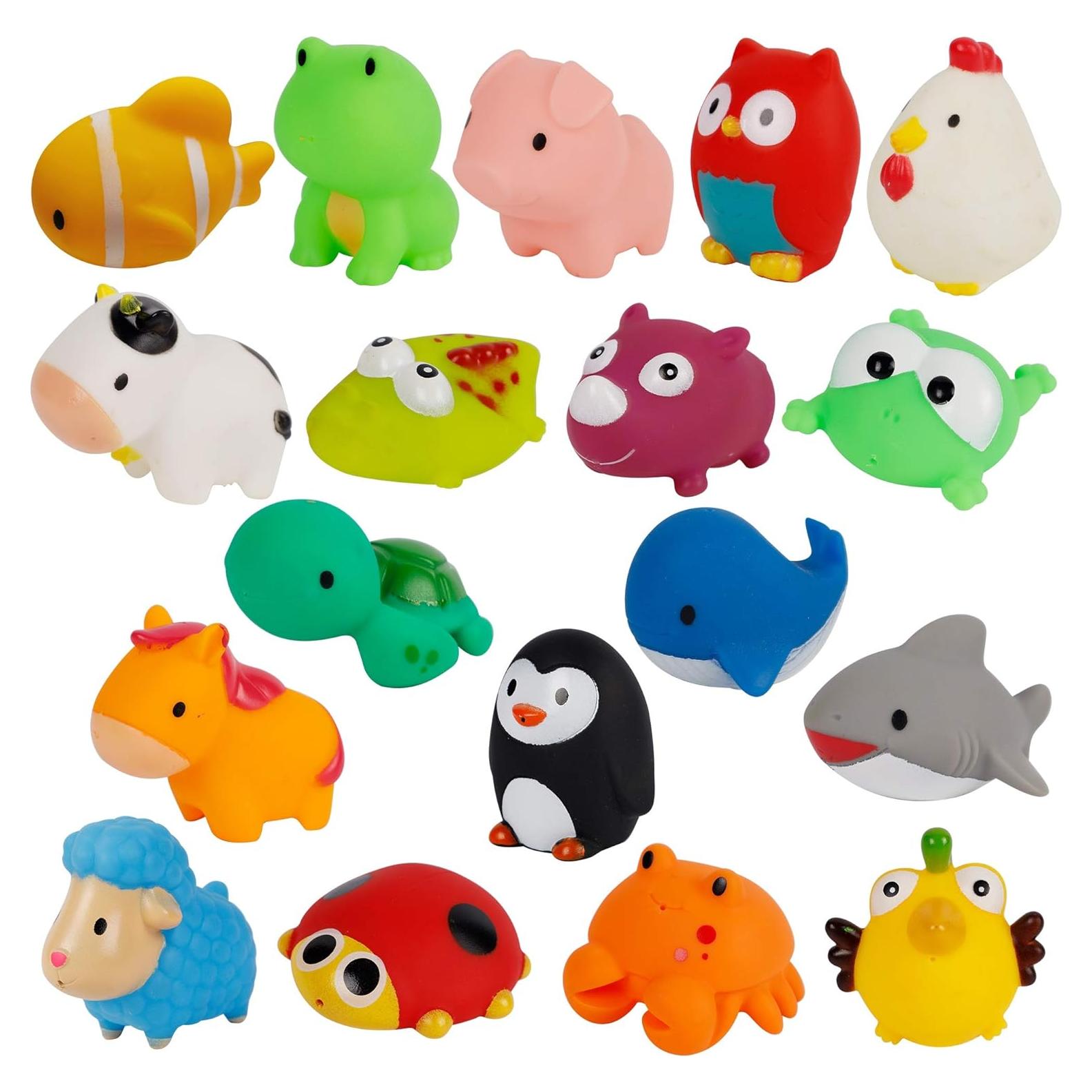 Juego de 18 Juguetes de Baño Cllayees Animales Flotantes