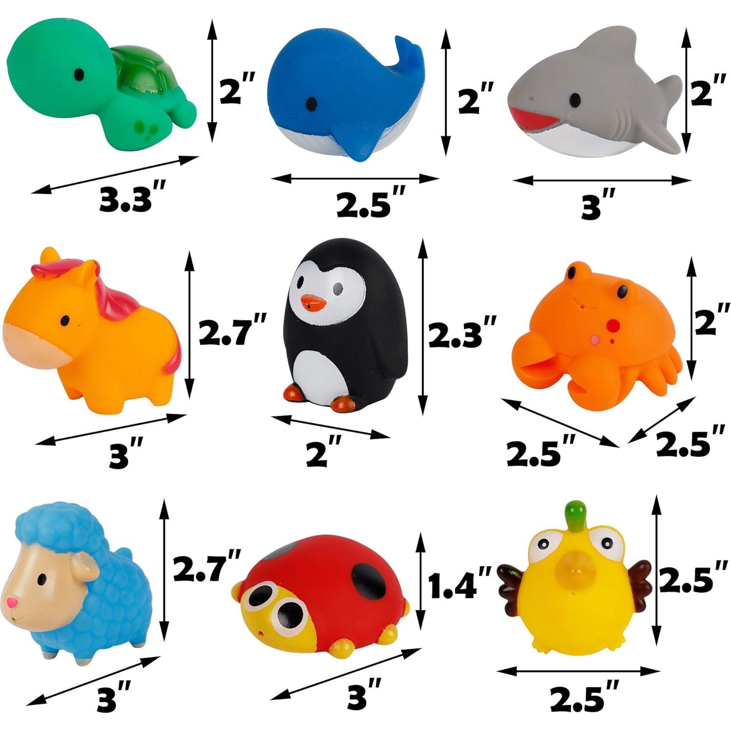 Juego de 18 Juguetes de Baño Cllayees Animales Flotantes