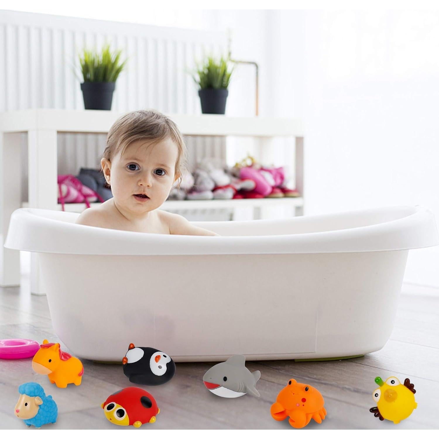 Juego de 18 Juguetes de Baño Cllayees Animales Flotantes