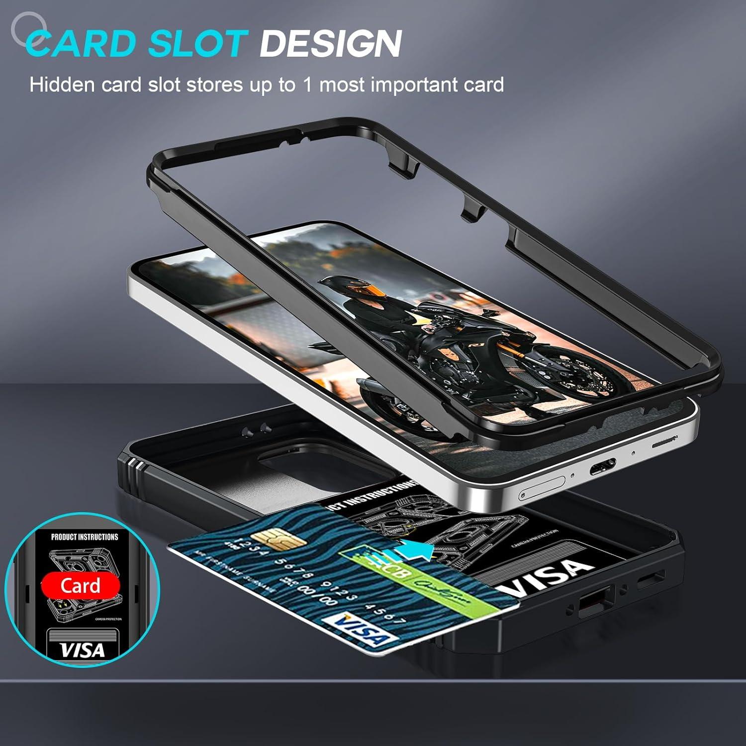 Funda LeYi para Samsung Galaxy A51 Negra con Soporte y 2 Protectores