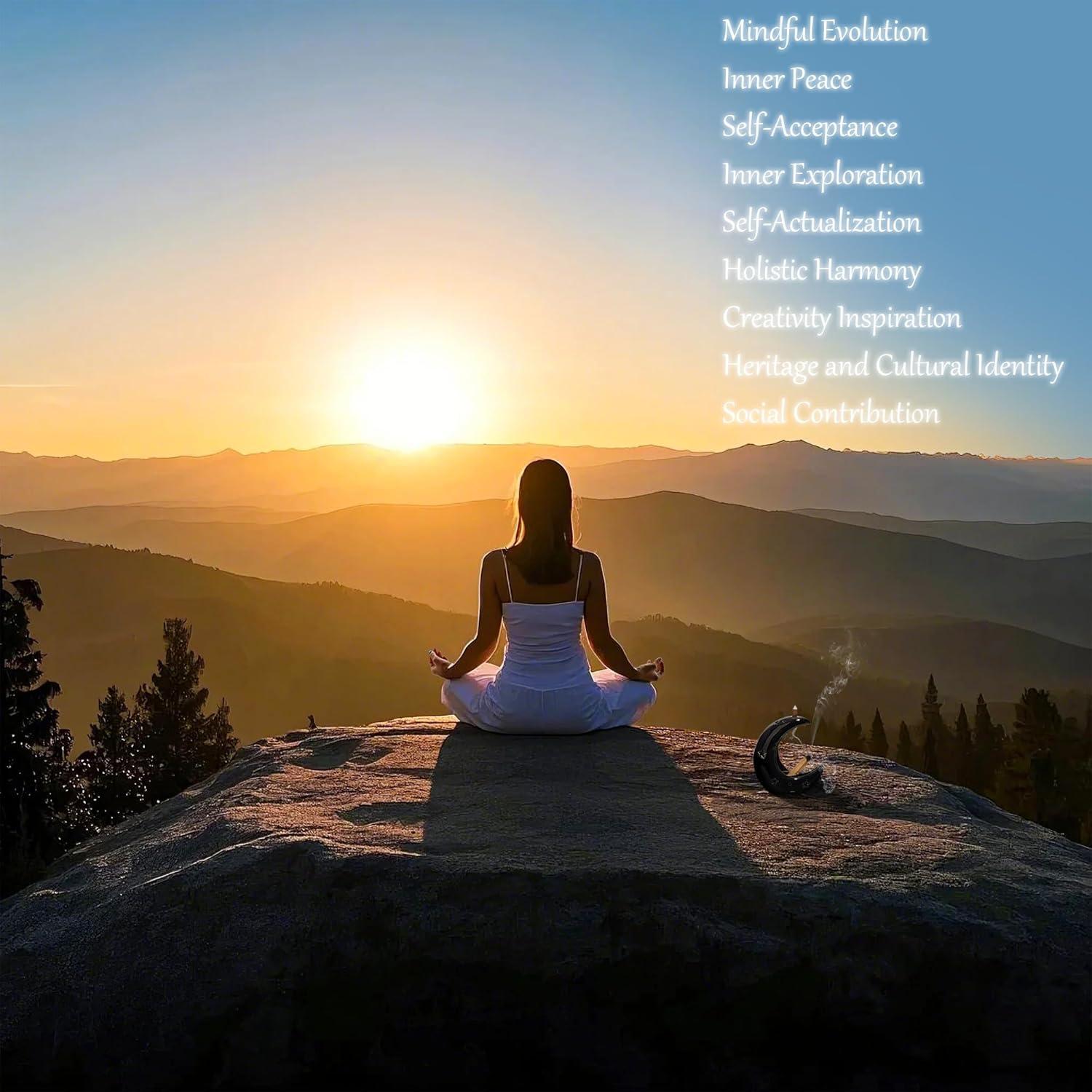 Soporte de Incienso Cerámica ZenBless Luna Negra 4 en 1