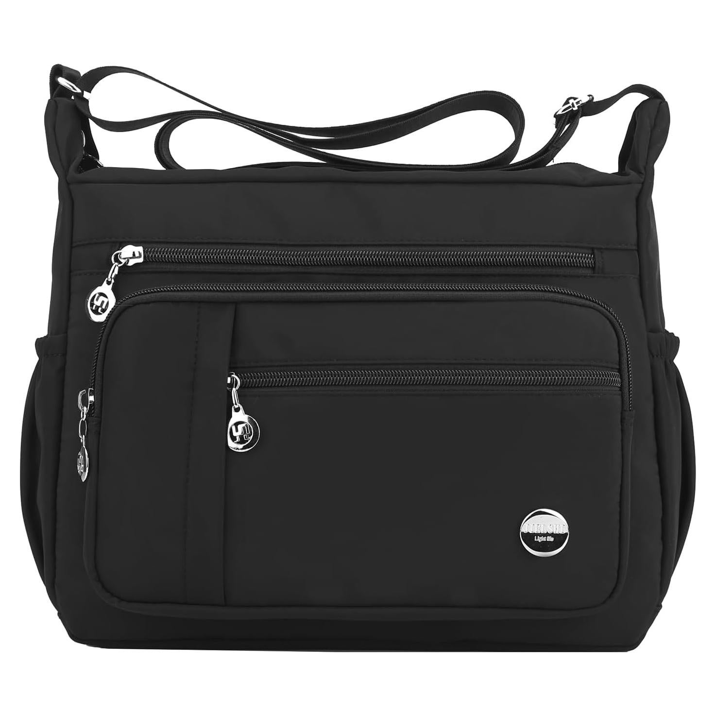 Bolso de Hombro MINTEGRA Negro Grande con Múltiples Bolsillos