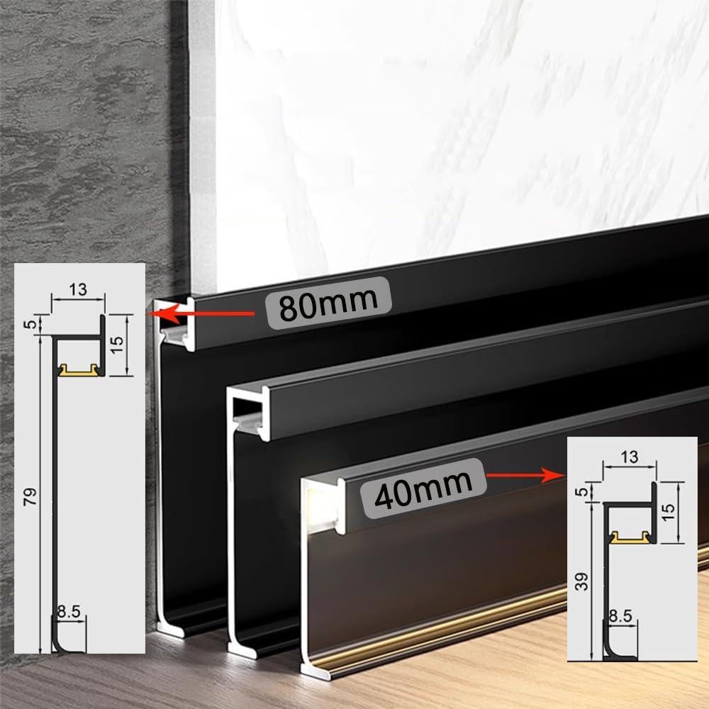 Tira de Luz LED de Aluminio DGLILUAN 1m con Cubierta Lechosa
