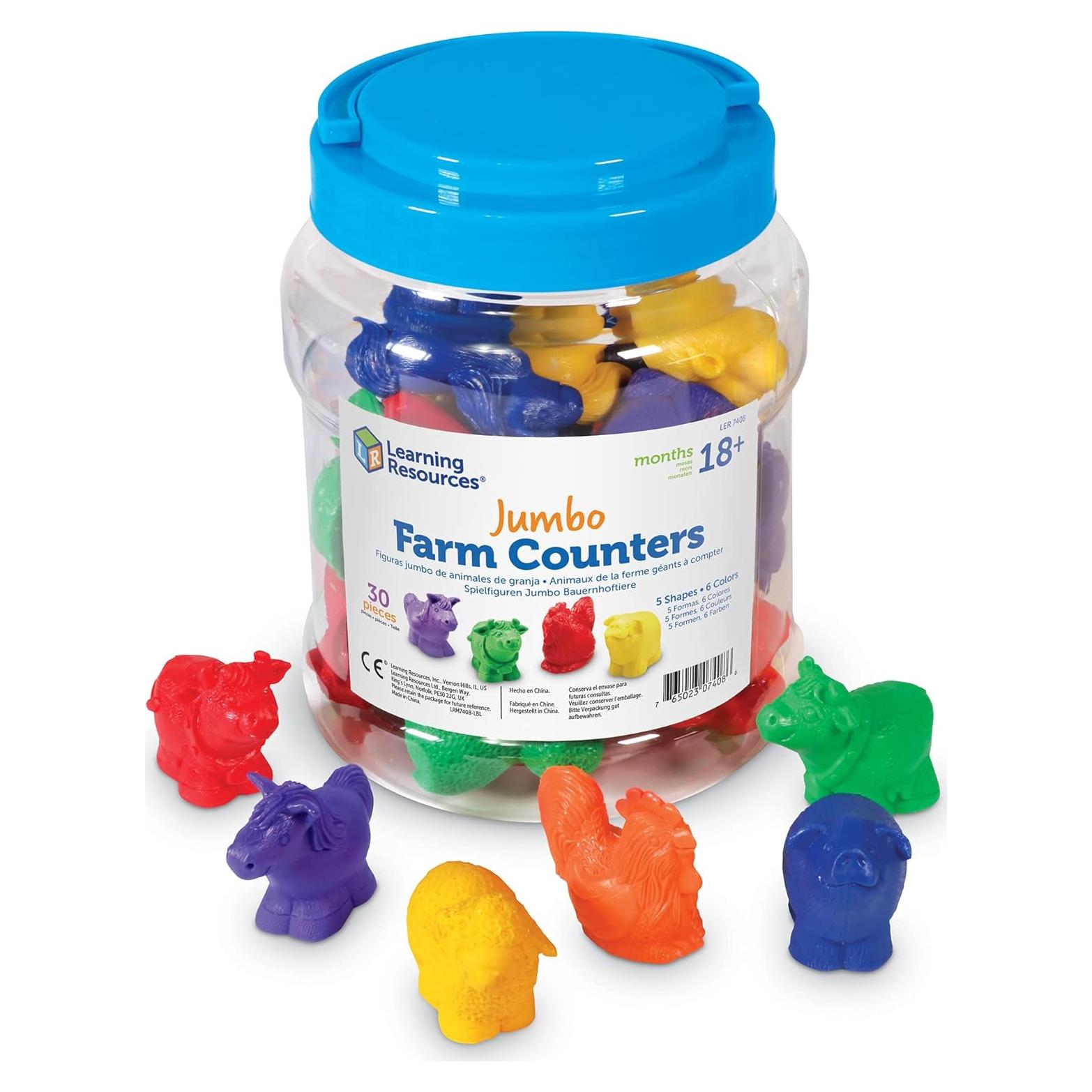 Contadores de Granja Jumbo Learning Resources - 30 Piezas