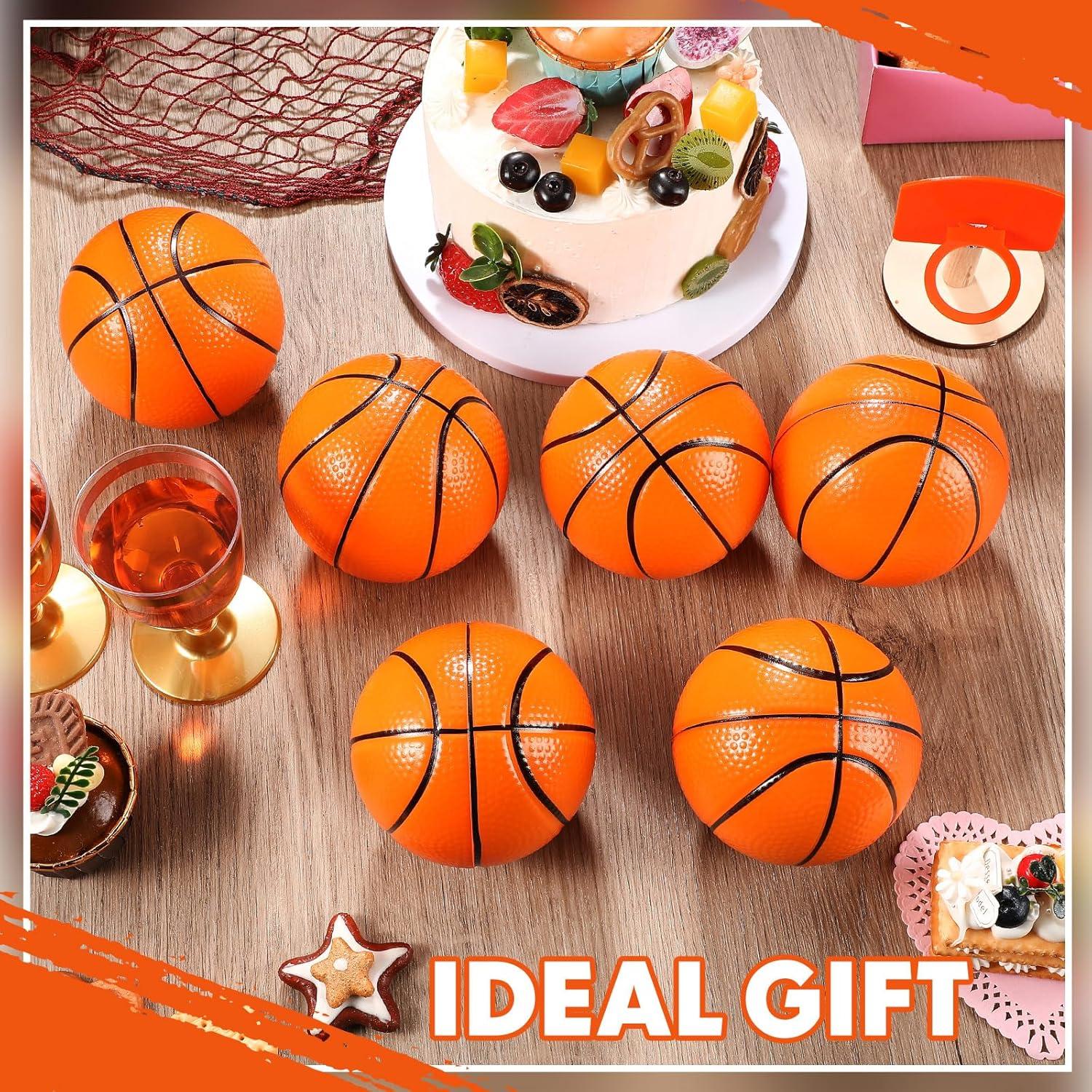 6 Mini Balones de Baloncesto de Espuma Naranja MiniInflat