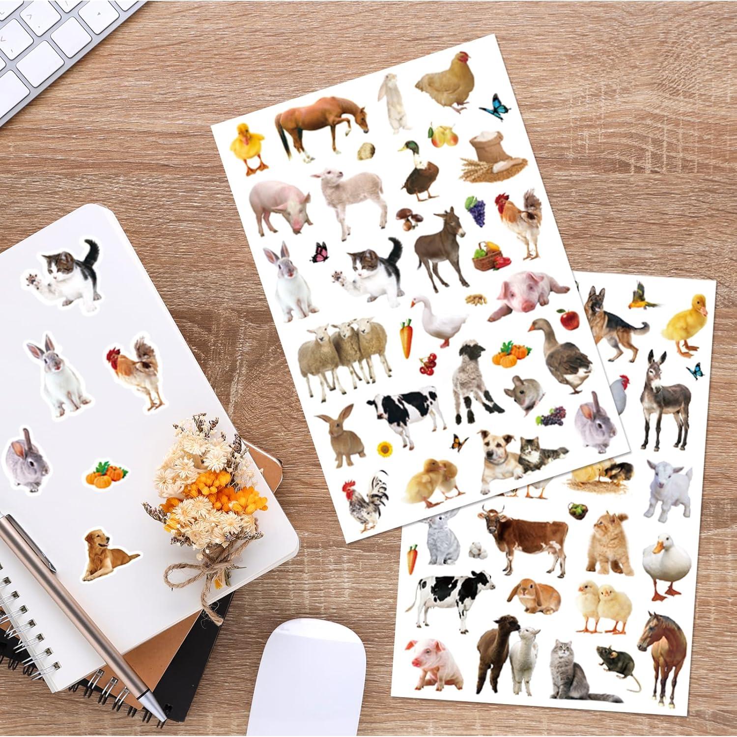 Pegatinas de Animales de Granja Genérico 720 Piezas Decorativas