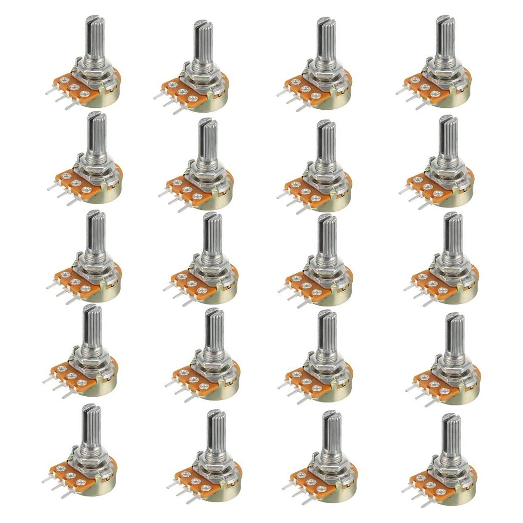 20 Potenciómetros WH148 B1K HiLetgo 1K Ohm 15mm Eje