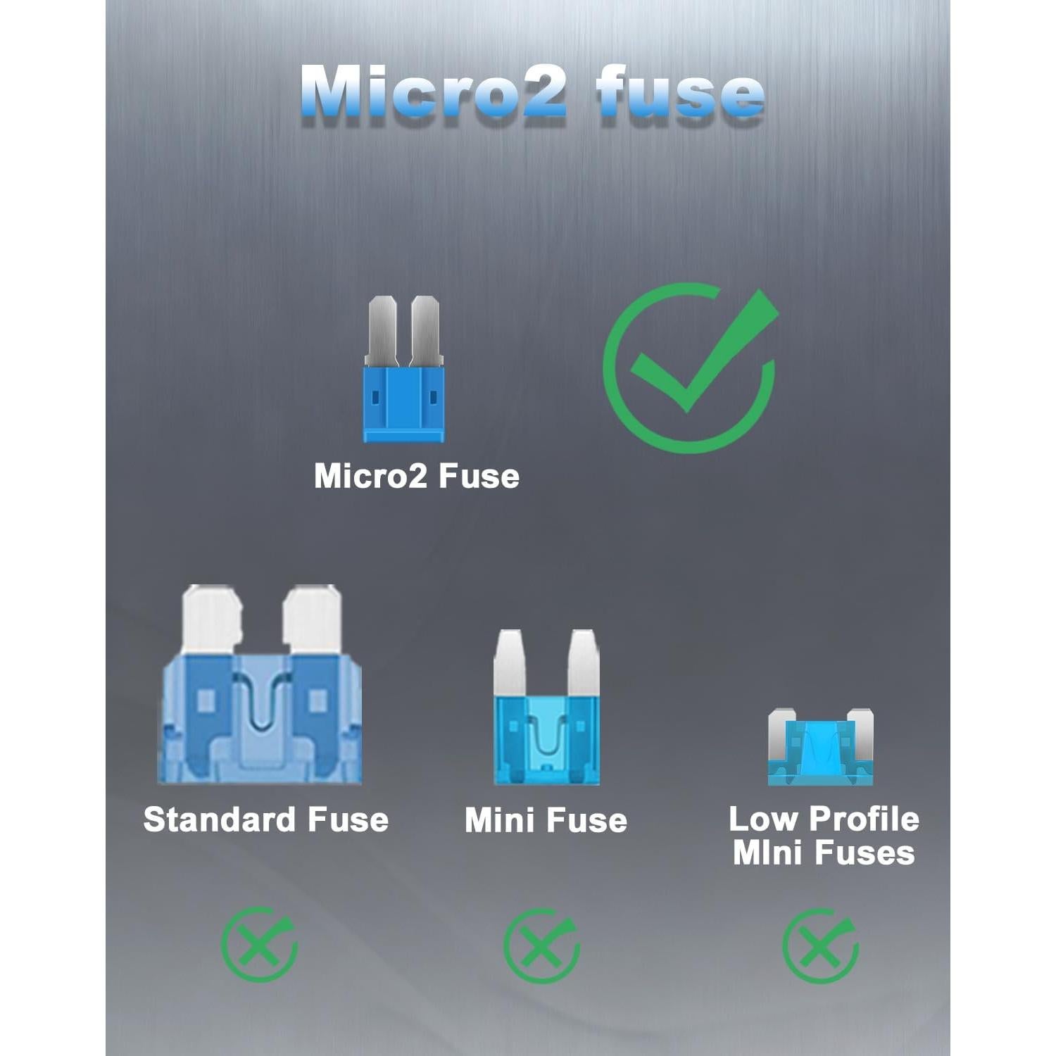 Kit de Fusibles Micro 2 Riseuvo 126pcs para Coche y RV