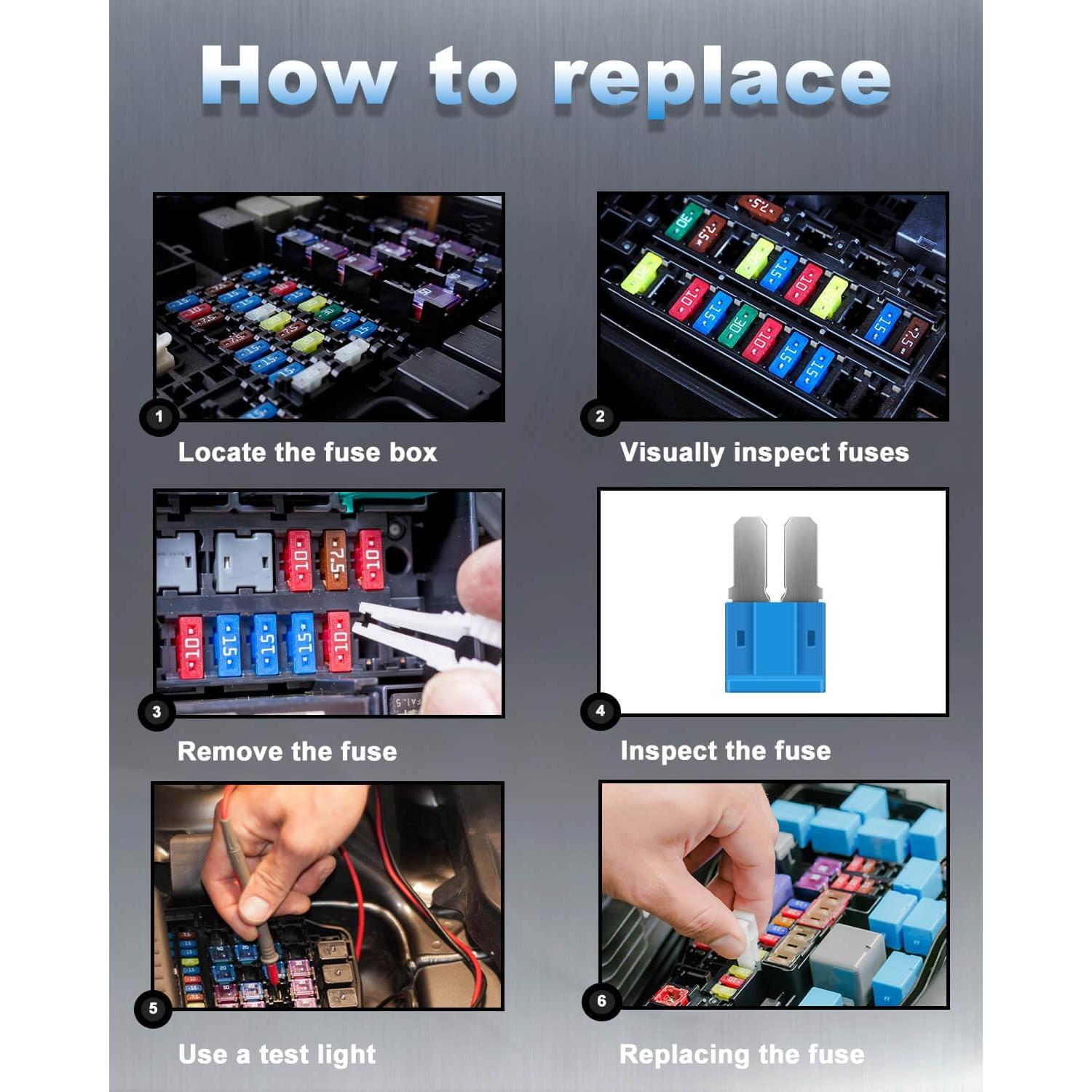 Kit de Fusibles Micro 2 Riseuvo 126pcs para Coche y RV