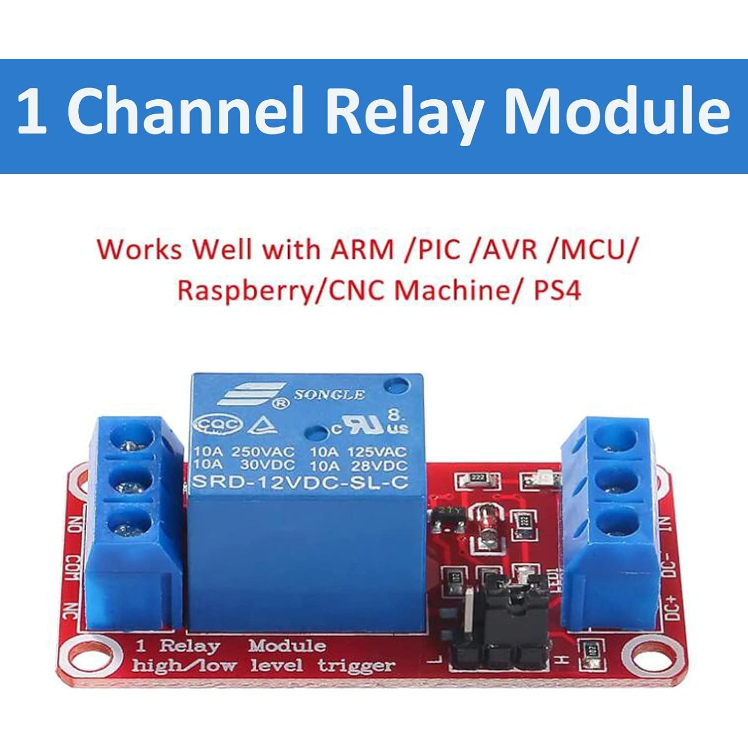 Módulo de Relé 12V AEDIKO 1 Canal con Aislamiento Optoacoplador