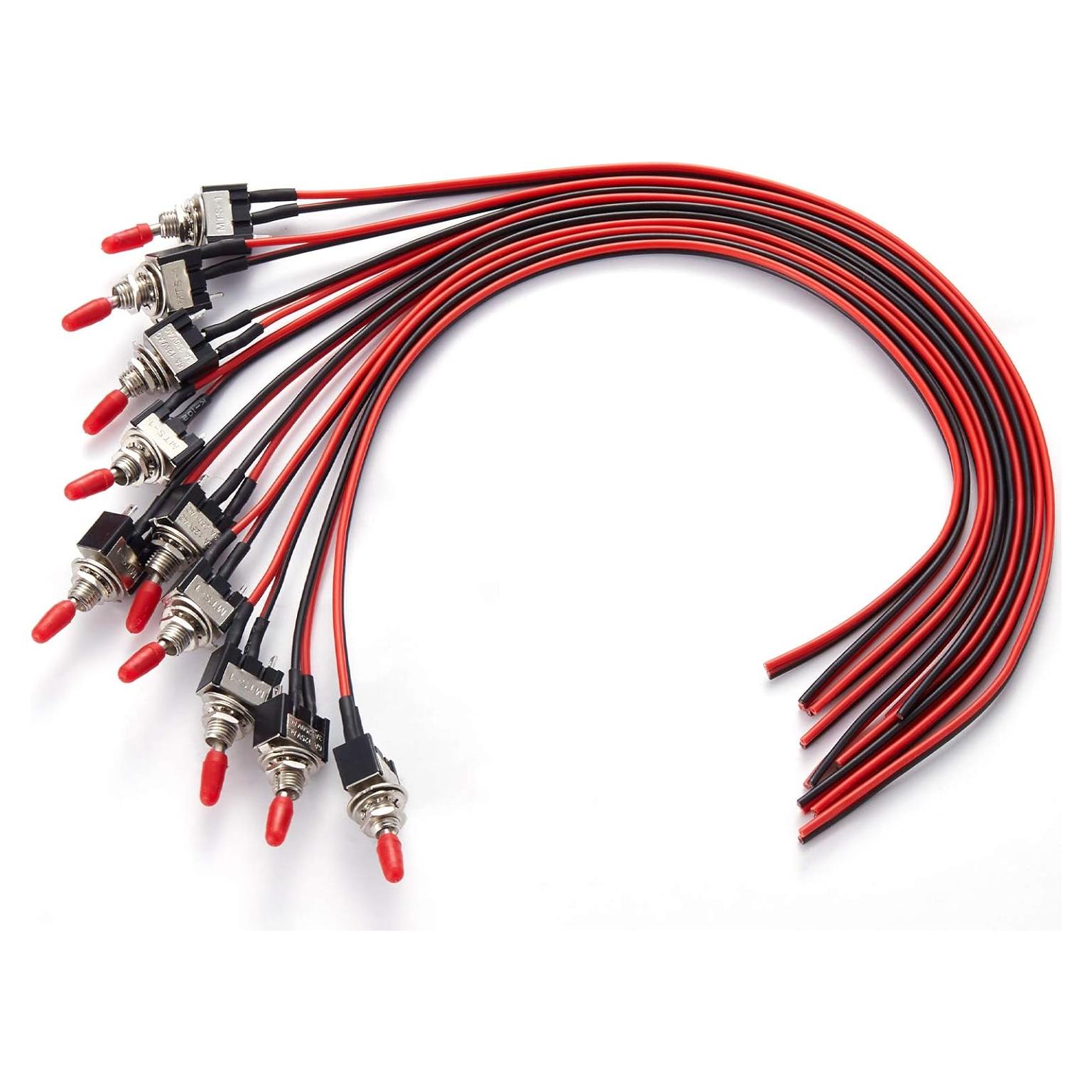 Interruptor de Palanca VONVOFF SPST Pre-cableado 3A 250VAC Negro