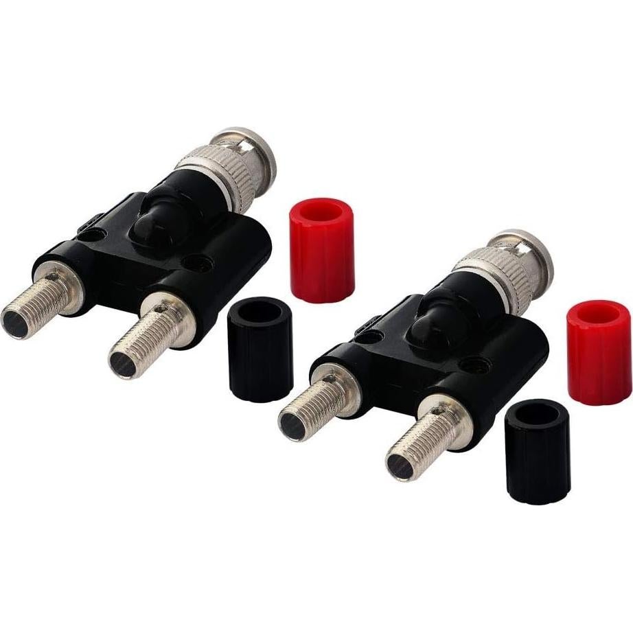 Adaptador BNC macho a 2 jack hembra banana 4mm Conectormore