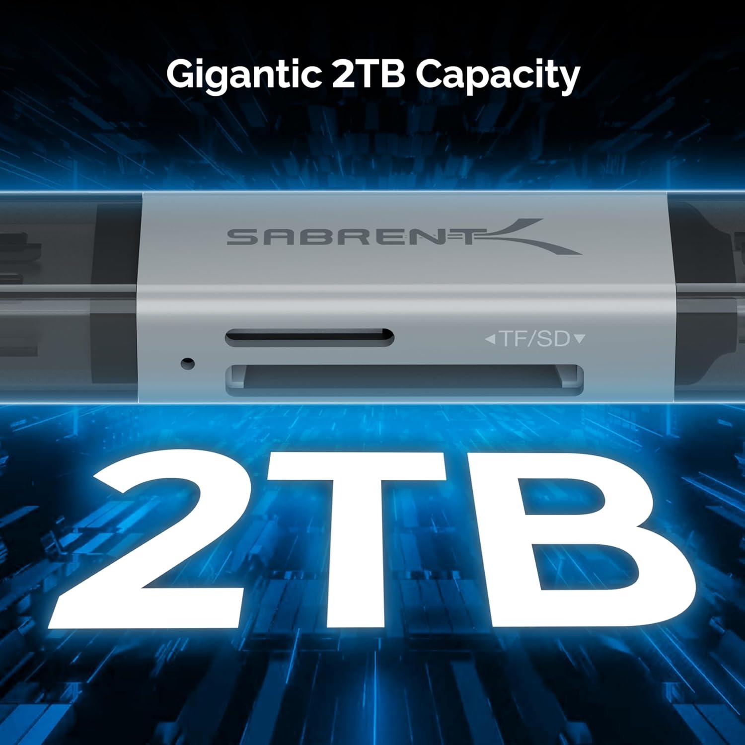 Lector de Tarjetas SD USB 3.0 Sabrent CR-BCA2 Doble Ranura