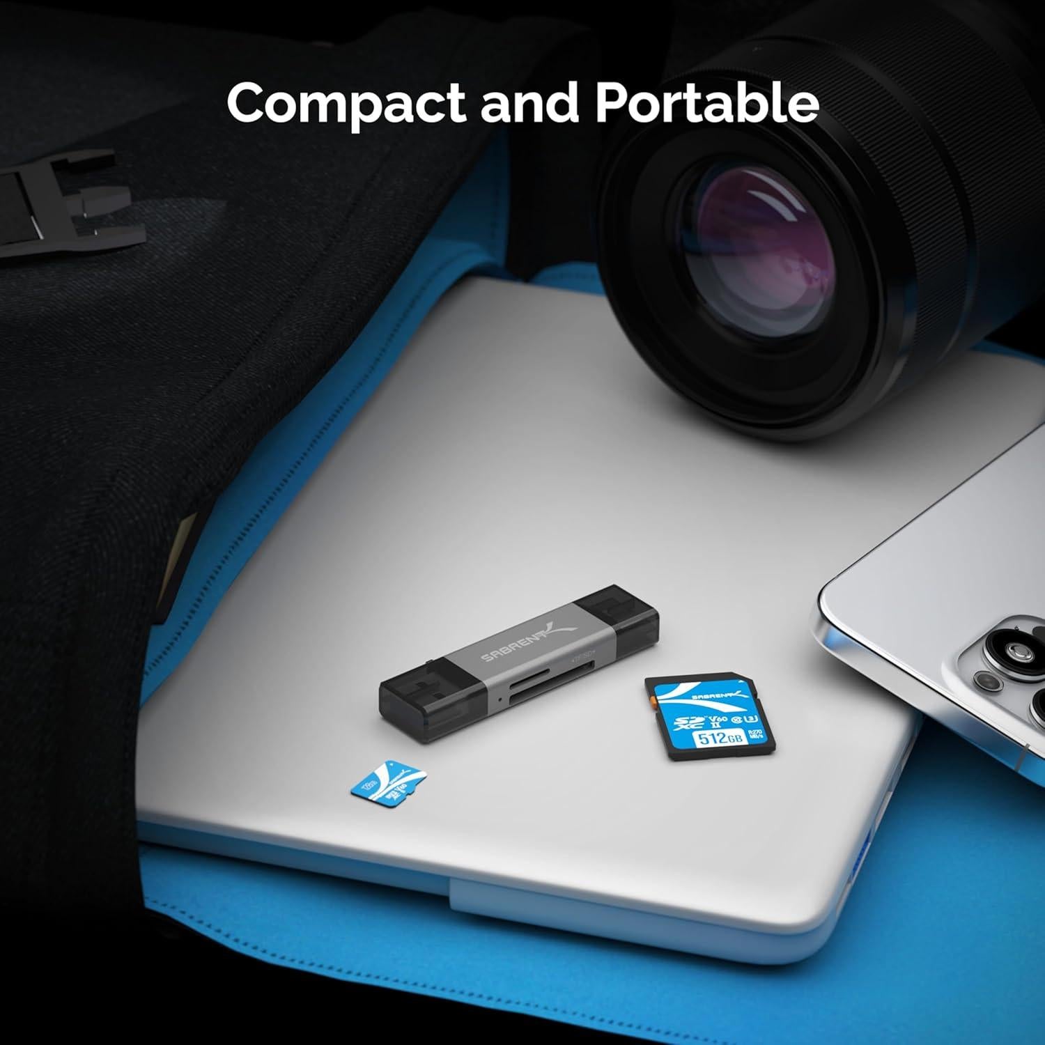 Lector de Tarjetas SD USB 3.0 Sabrent CR-BCA2 Doble Ranura