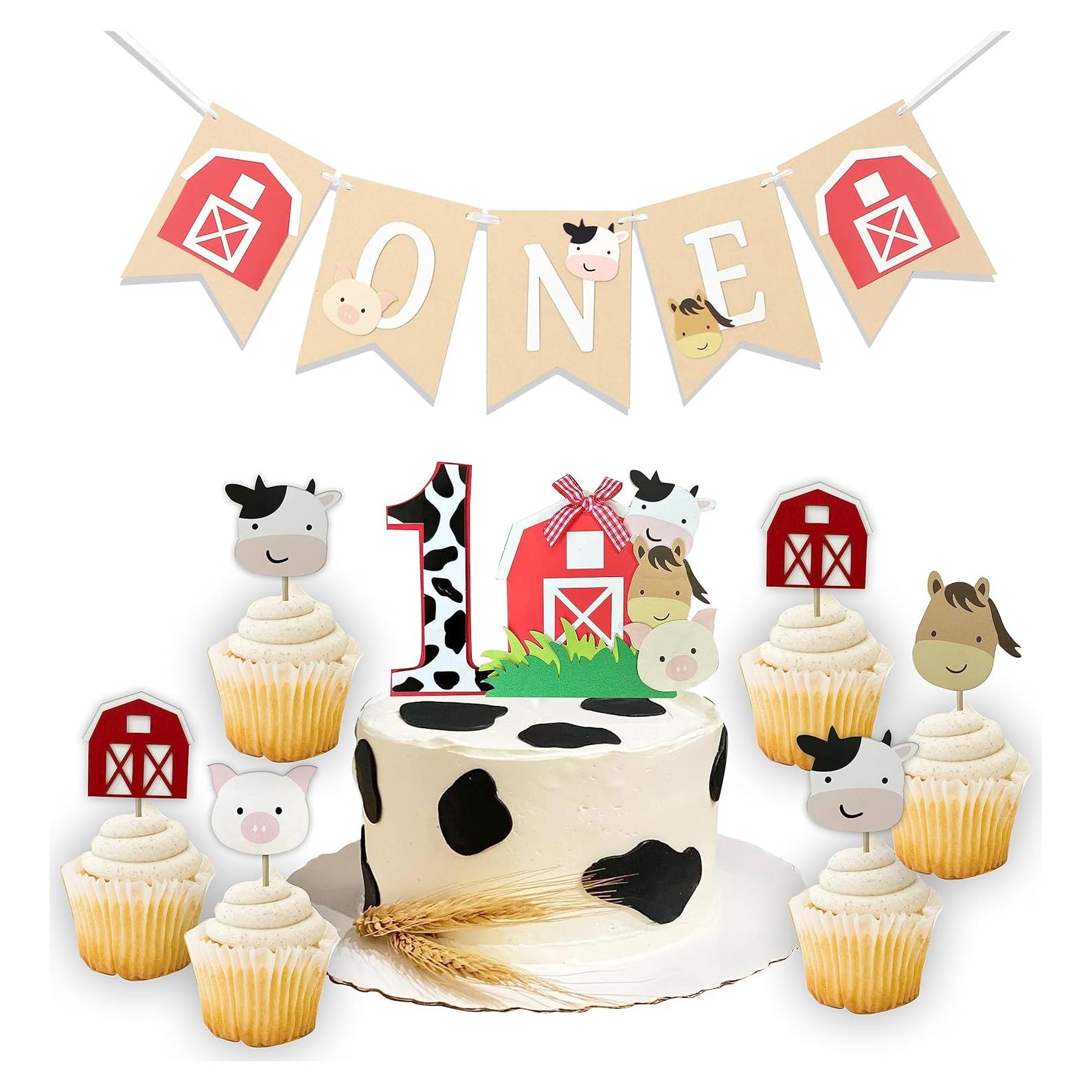 Decoración Fiesta Cumpleaños Granja - Adorno Animales