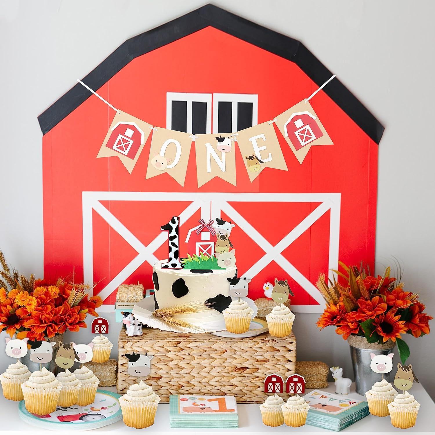 Decoración Fiesta Cumpleaños Granja - Adorno Animales