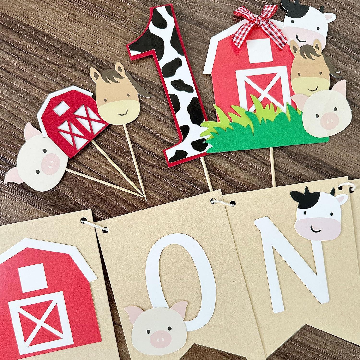 Decoración Fiesta Cumpleaños Granja - Adorno Animales