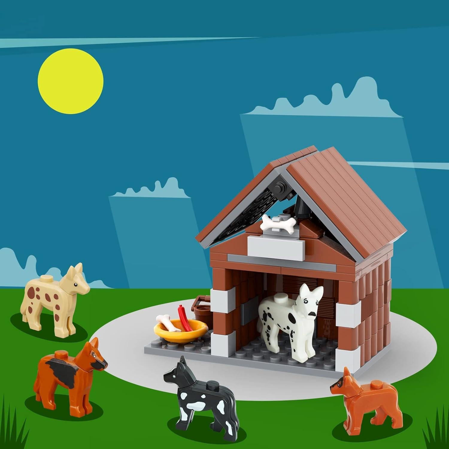 Juego de Bloques de Construcción Casa para Perros PIPART 109 Piezas