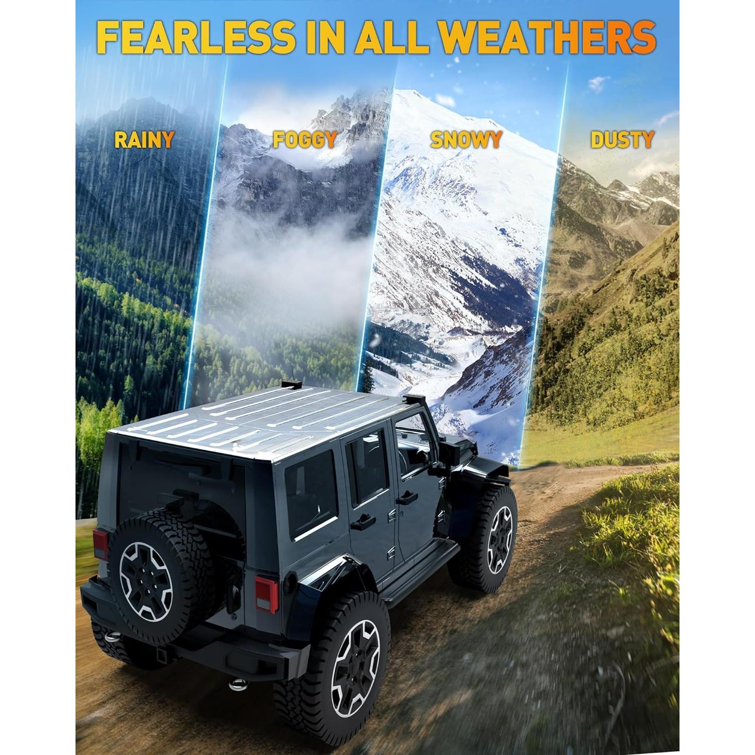 Barra de Luz LED NAOEVO 17.78cm 720W 72000LM Impermeable