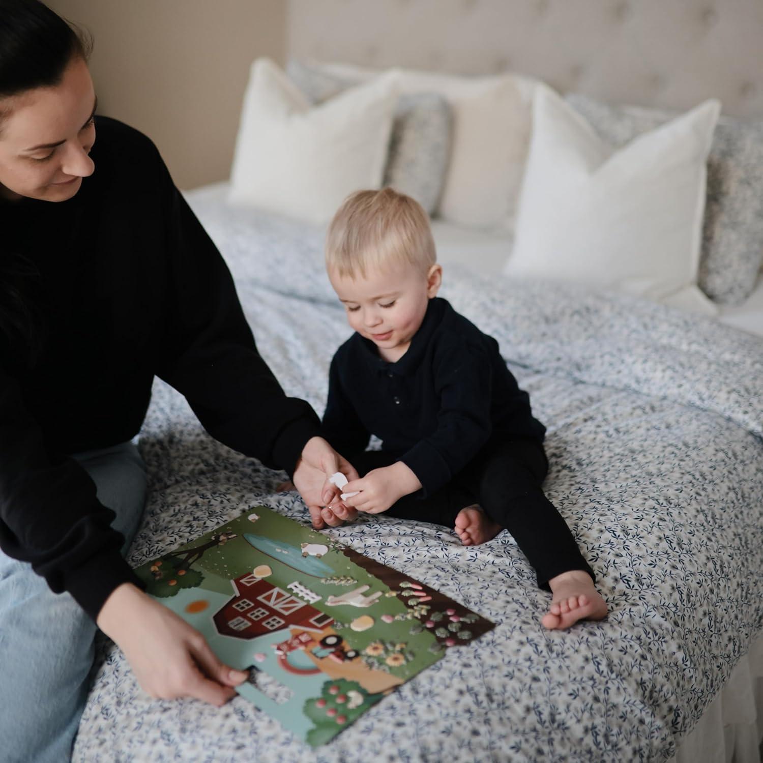 Set de Stickers Reutilizables Mushie Granja 50 Piezas