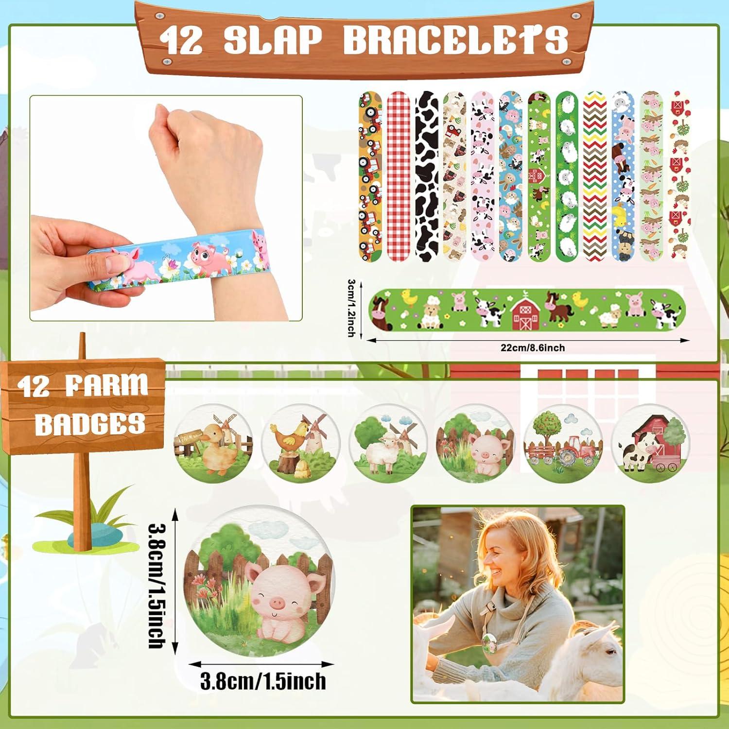 144 Piezas Suministros Fiesta Animales Granja Koeilay