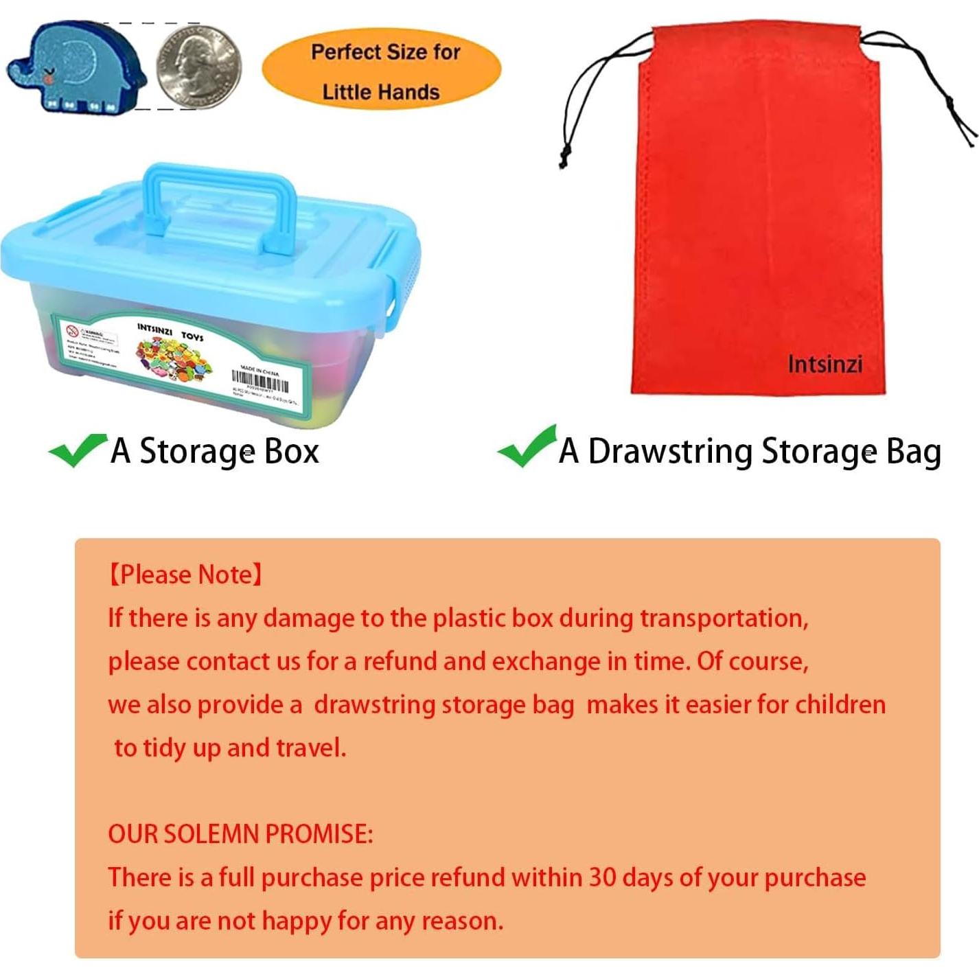 Juguetes de Cuentas de Enhebrar Intsinzi 46 Piezas Montessori