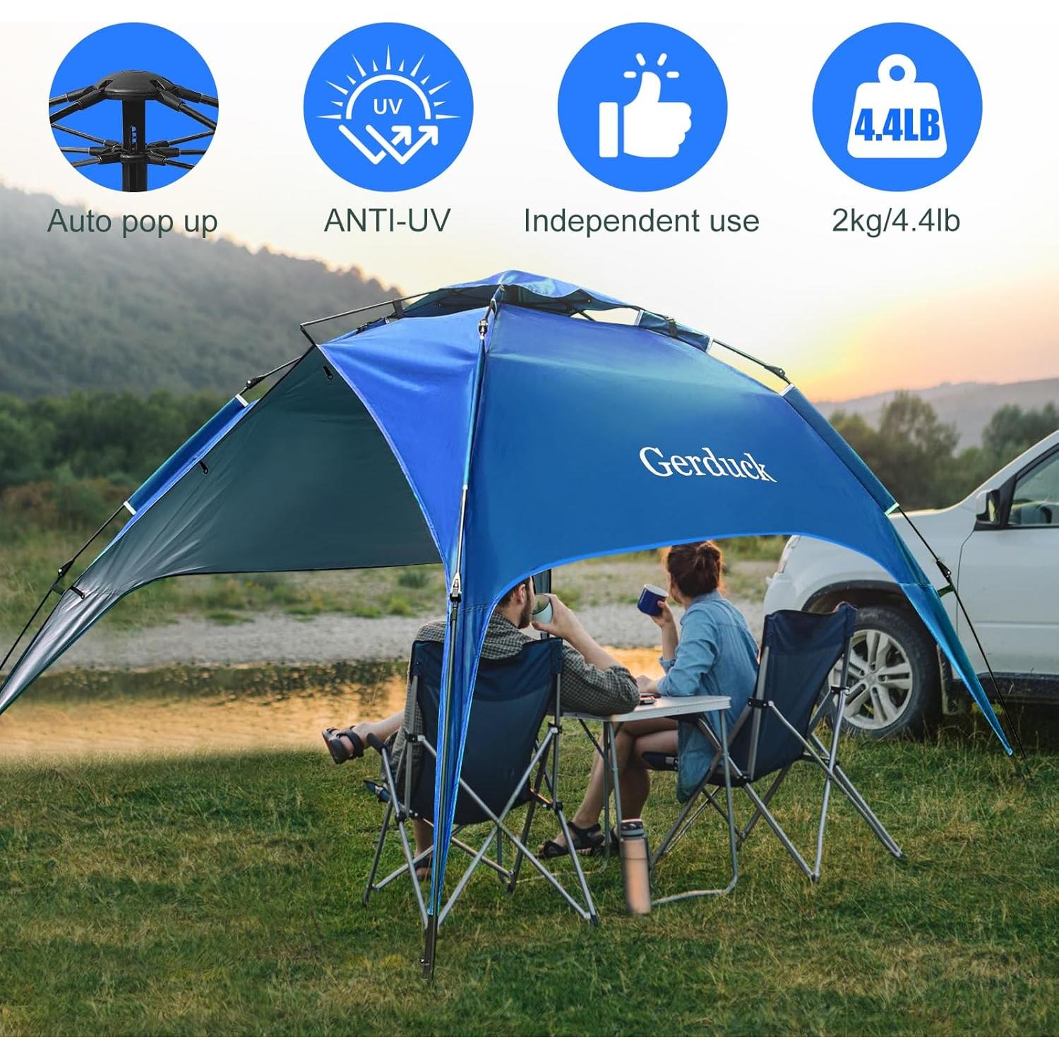 Carpa Instantánea Gerduck 3-en-1 para 4 Personas Azul