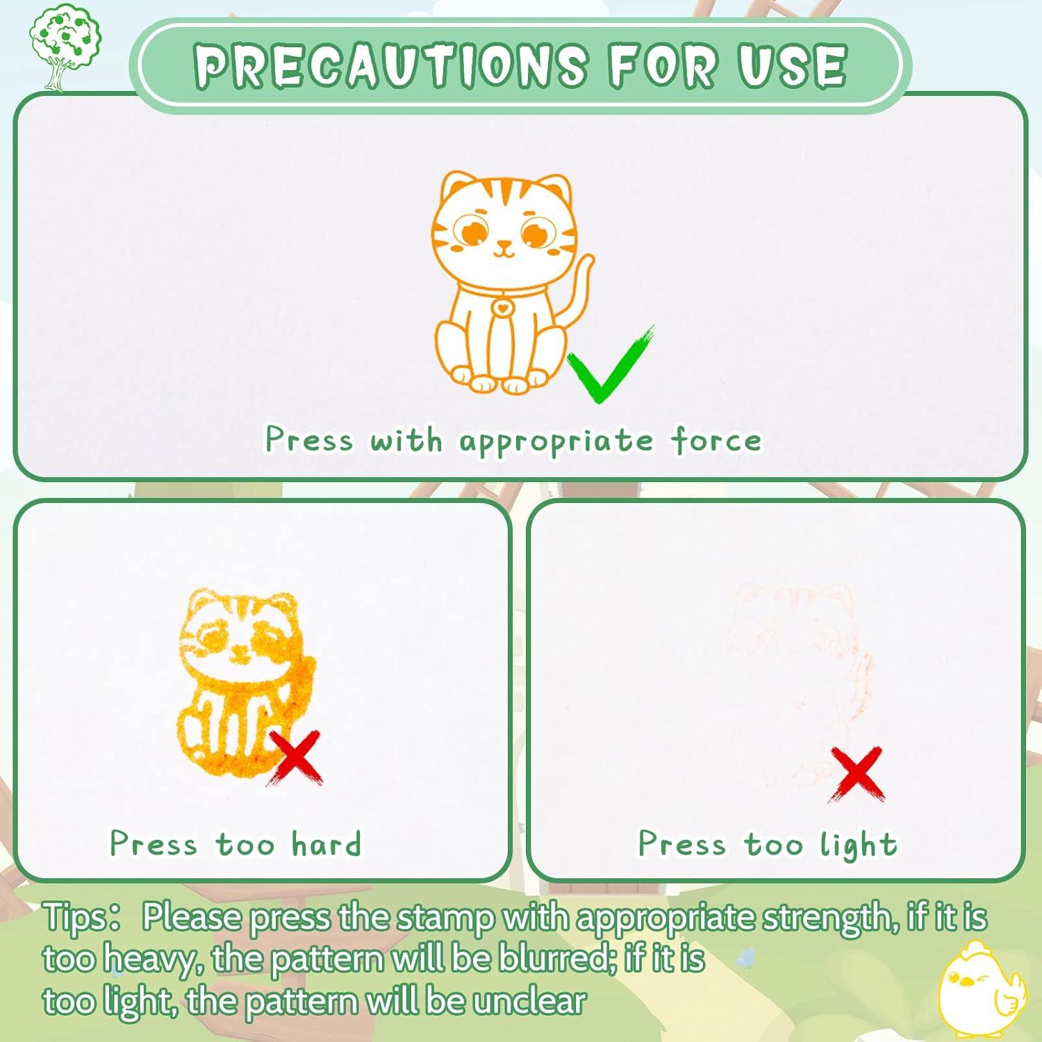 60 Sellos de Animales de Granja Gueevin para Niños