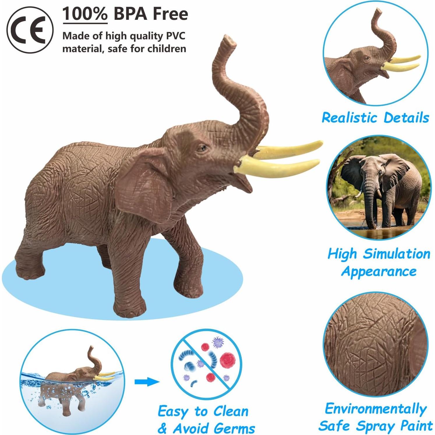 Figuras de Animales de Safari con Libro Sonoro 10PCS