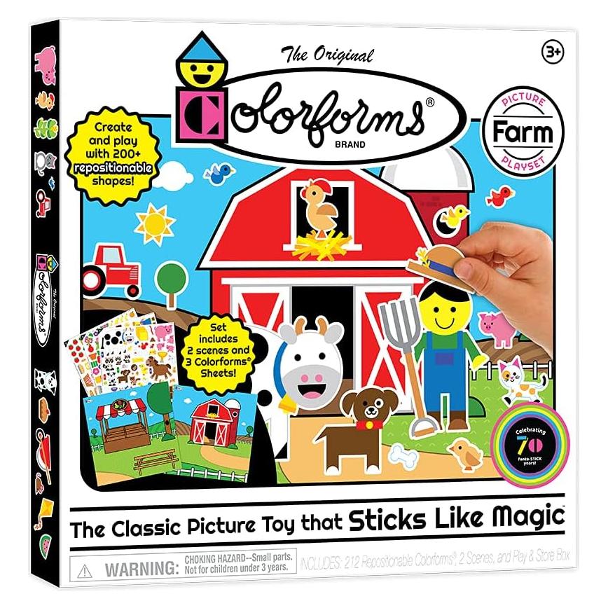 Colorforms Stickers Granja PlayMonster 100 Piezas Reposicionables