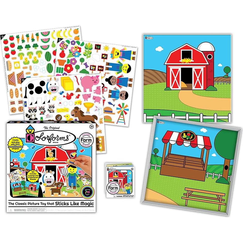 Colorforms Stickers Granja PlayMonster 100 Piezas Reposicionables