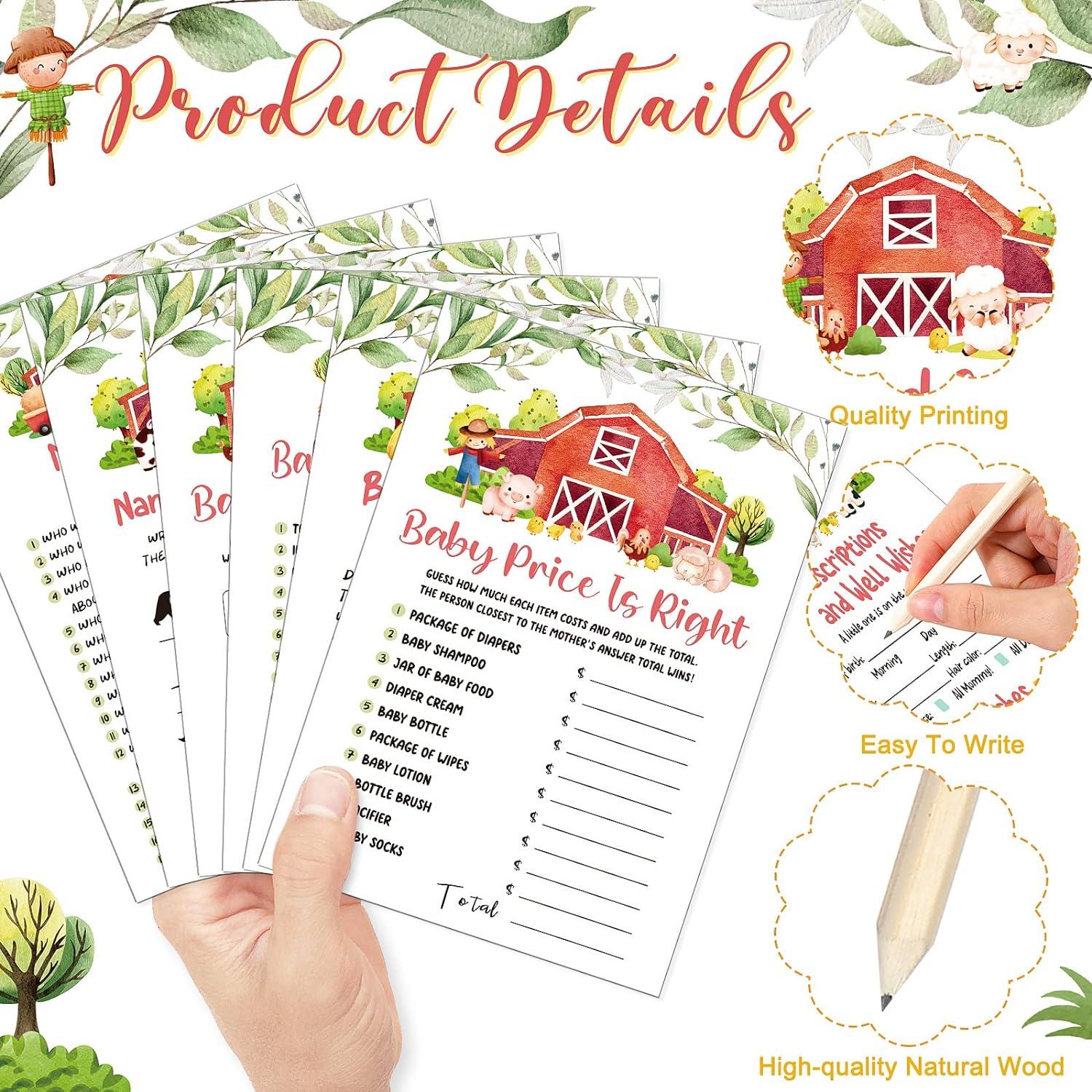 Conjunto de Juegos de Acuarela Nuanchu 150 Pcs Baby Shower