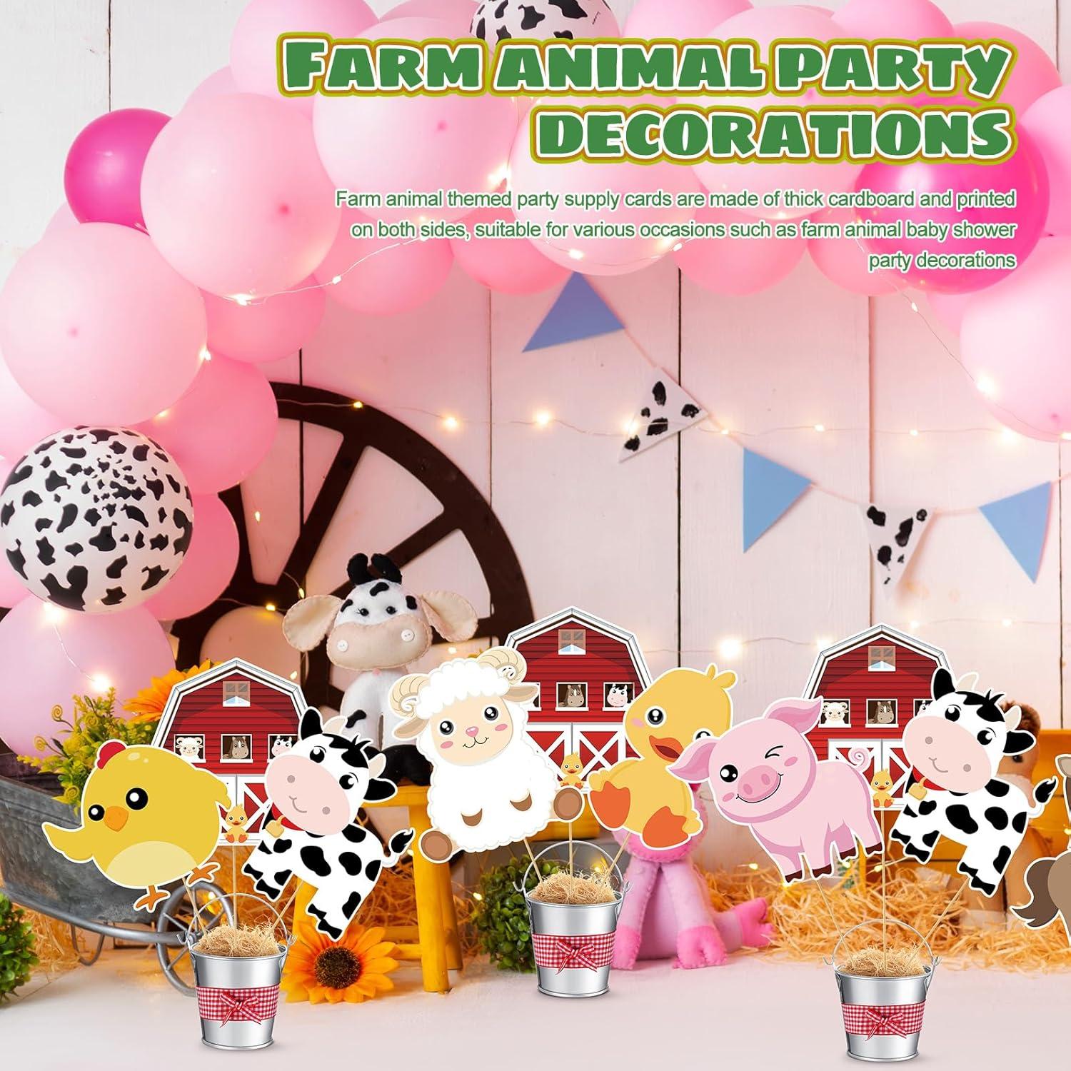 Set 6 Decoraciones Fiesta Animales Granja Weekgrat