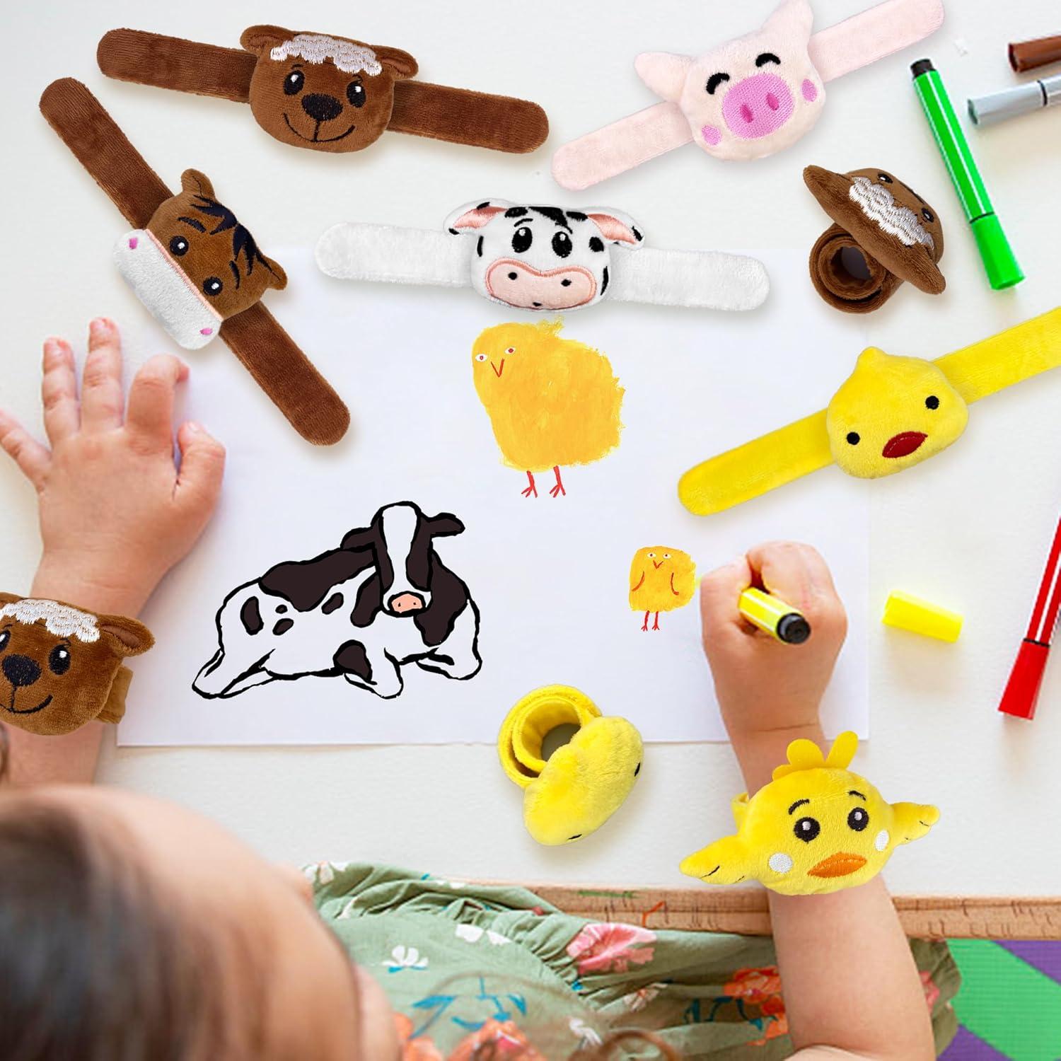 12 Pulseras de Golpe de Animales de Granja XIPEGPA 20 cm