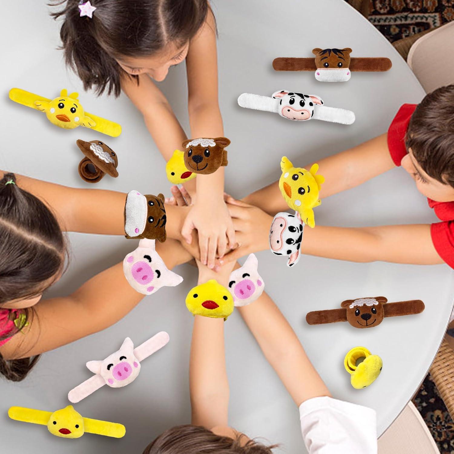 12 Pulseras de Golpe de Animales de Granja XIPEGPA 20 cm