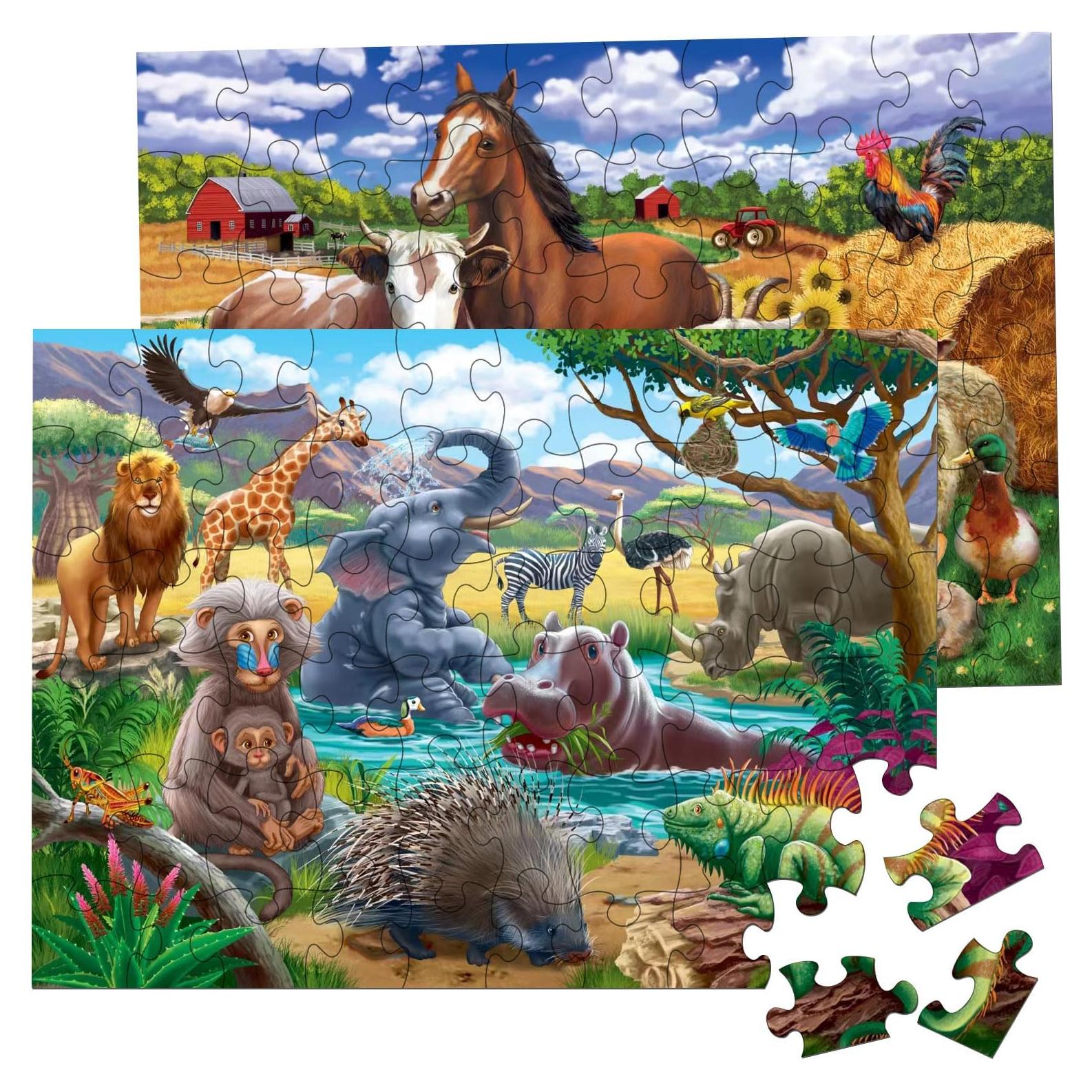Rompecabezas RANSUNN 60 Piezas Animales 4-8 Años