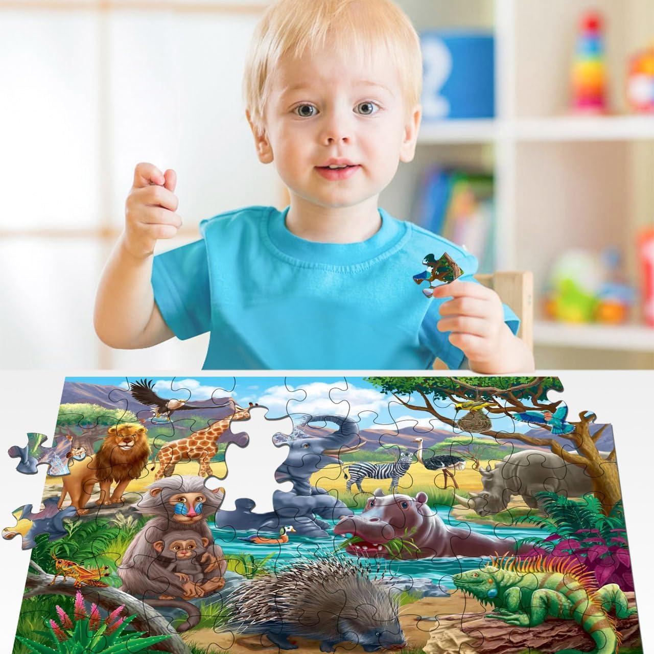 Rompecabezas RANSUNN 60 Piezas Animales 4-8 Años