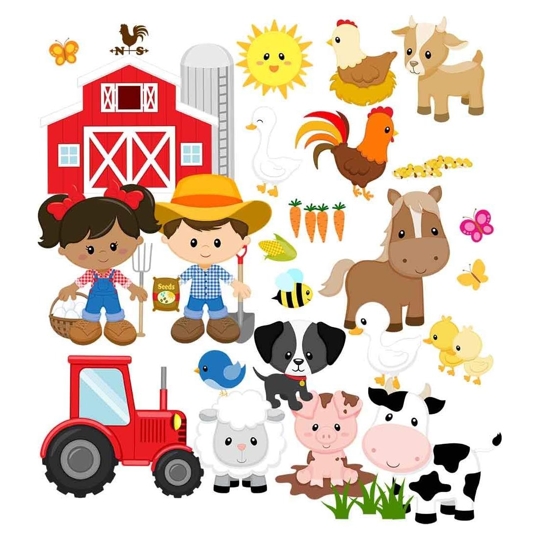 Story Time Felts 35 Pc Farm Animals Fun Felt Flannel Board Set Stories