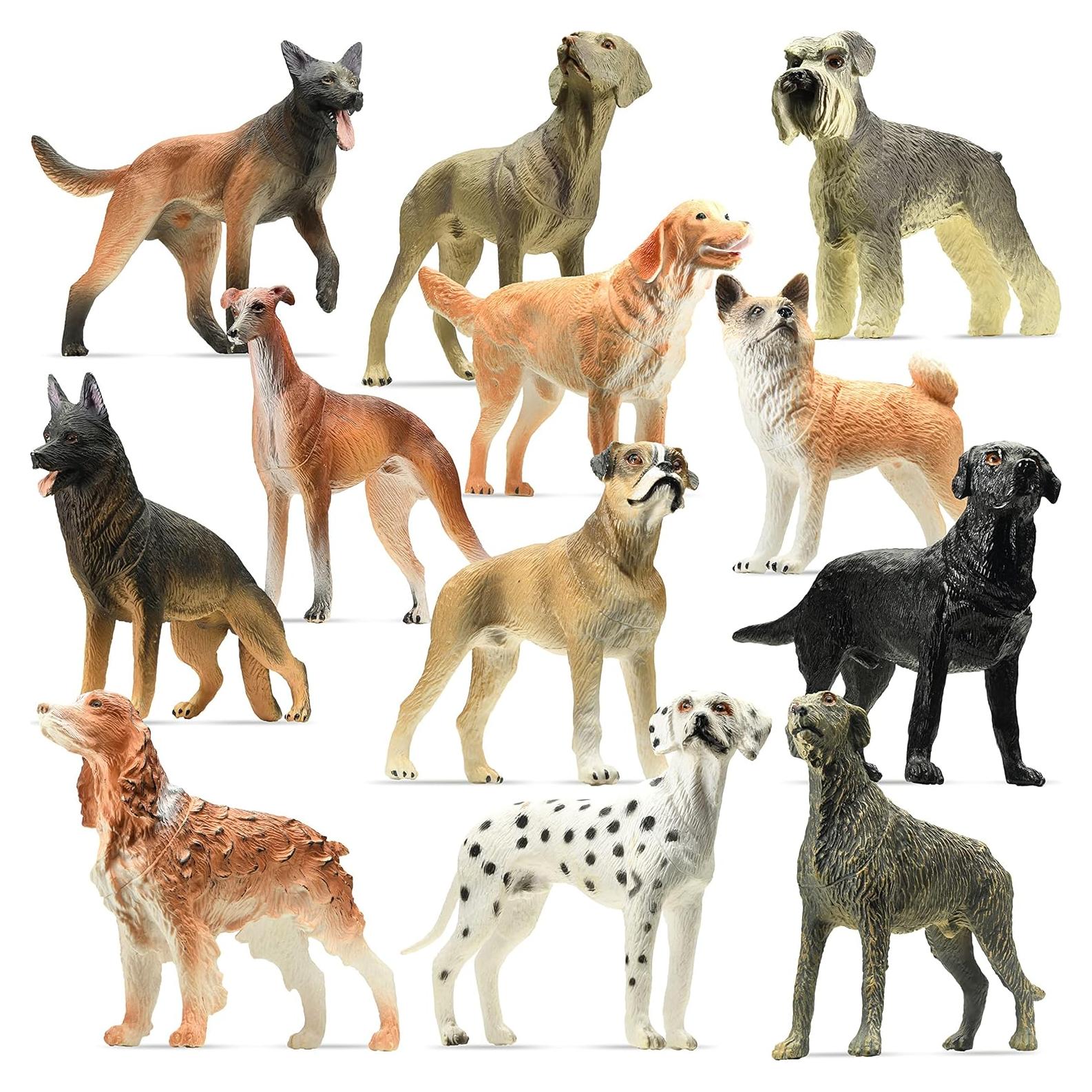 Figuritas de Perro Stargo - Set 12 Figuras Realistas 12,7 cm