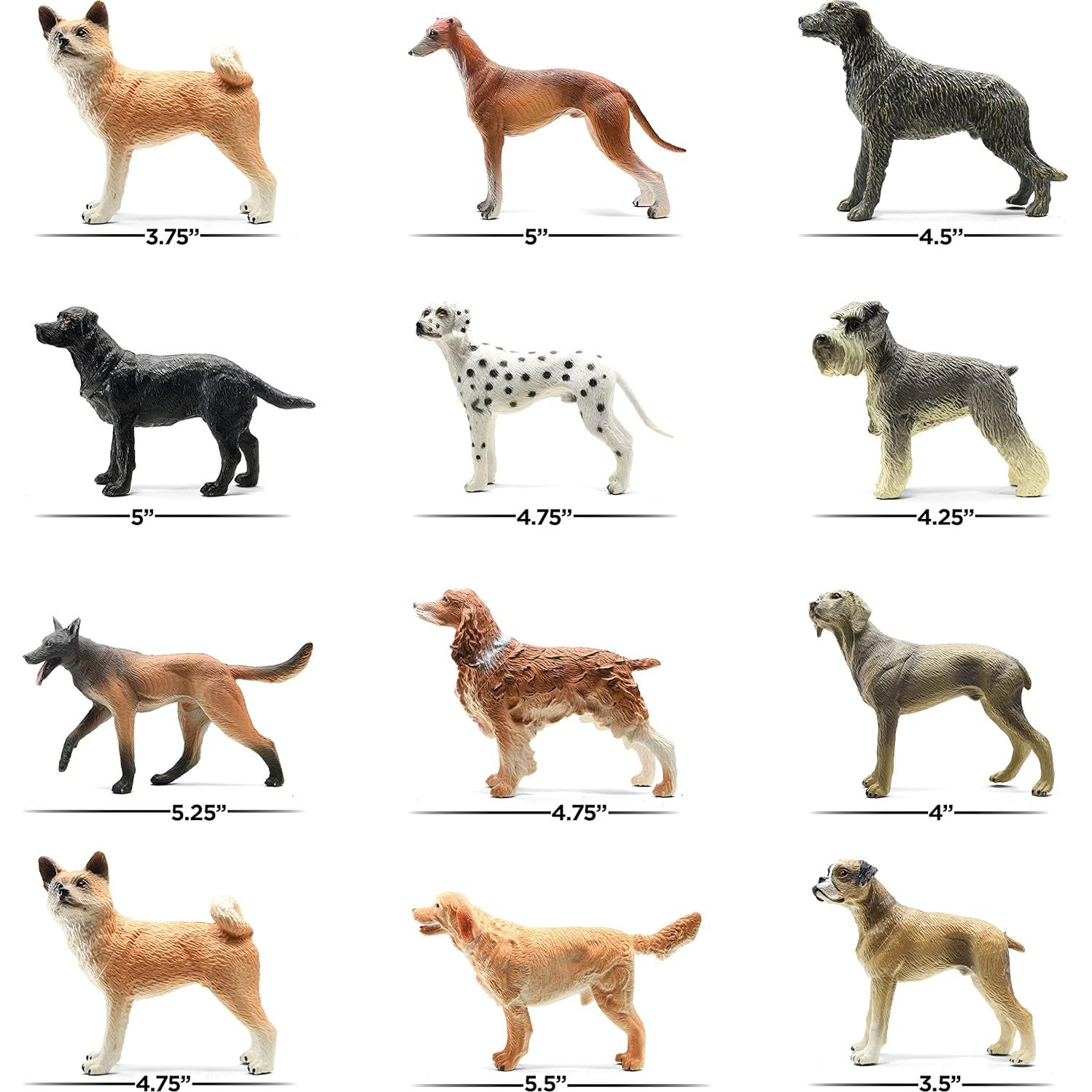Figuritas de Perro Stargo - Set 12 Figuras Realistas 12,7 cm