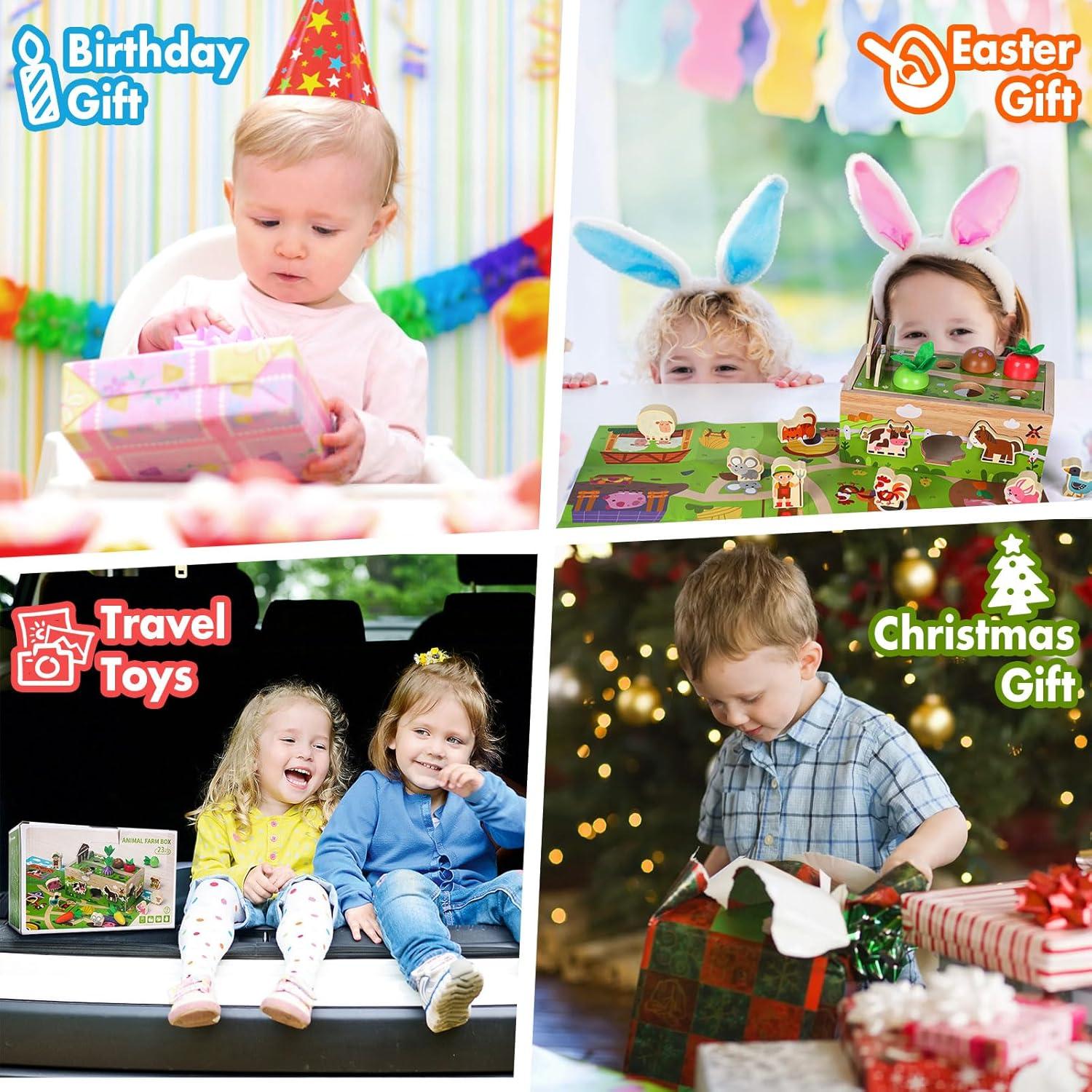 Juguete Sensorial de Madera MuMua Granja 9.5x14.5cm